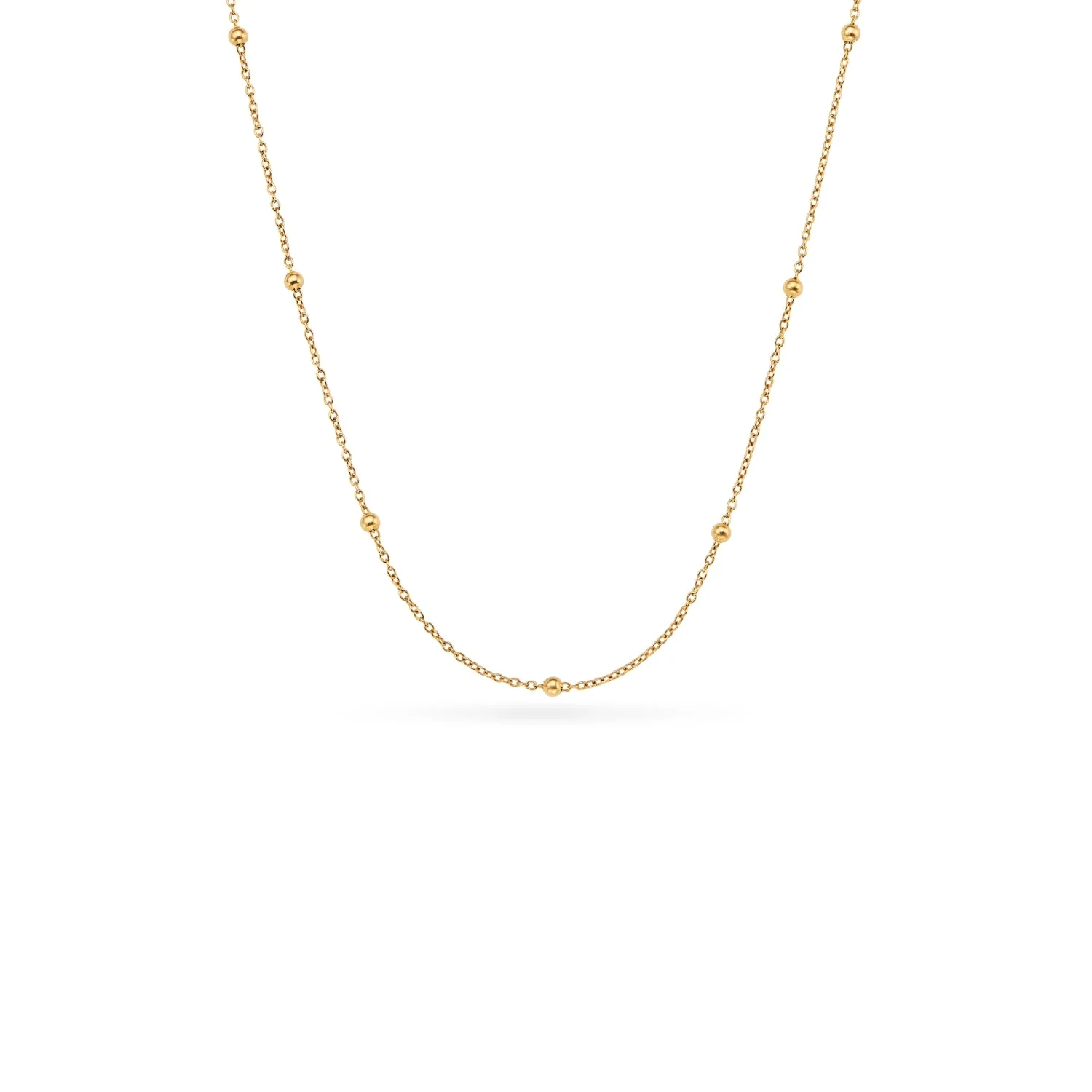 Layering Sphere Chain Necklace (Gold)