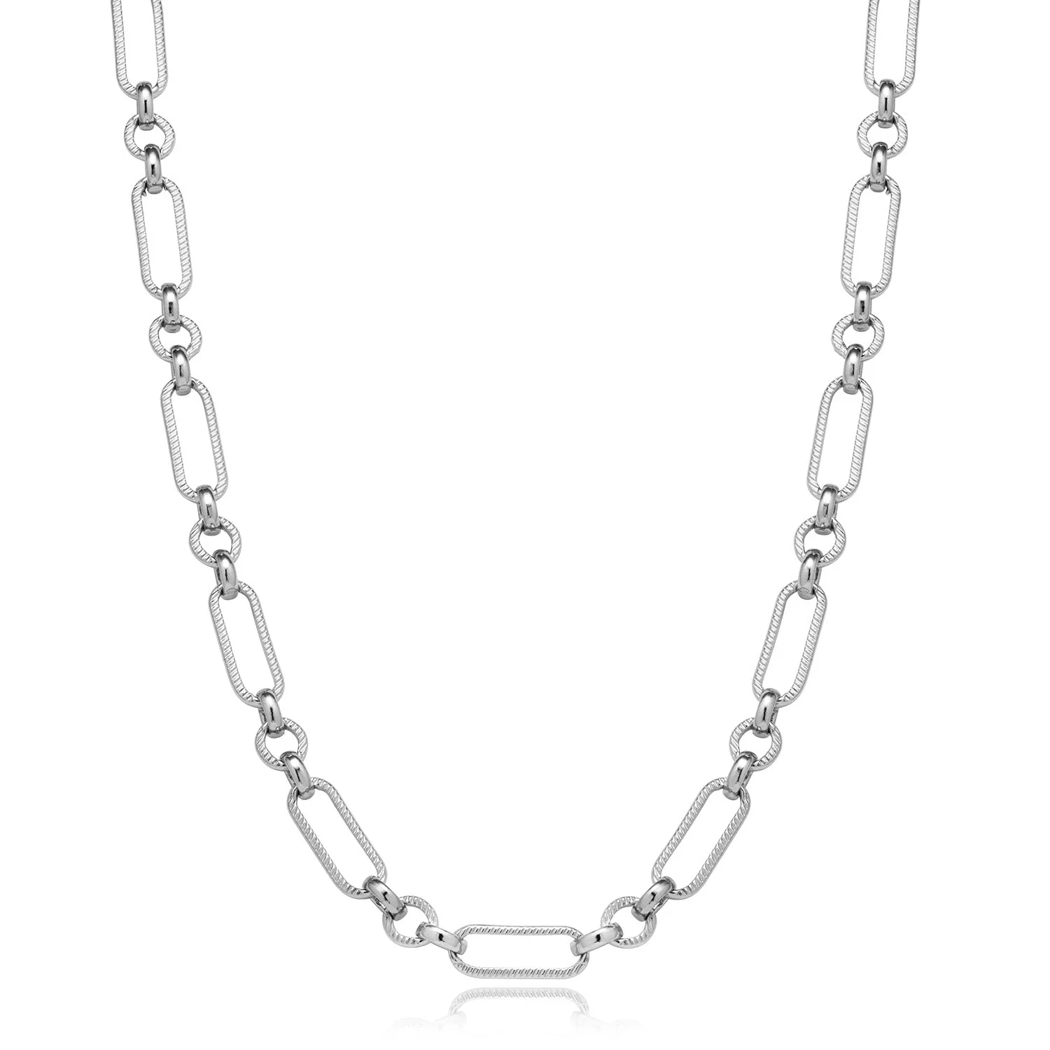 Figaro Chain Necklace (Silver)