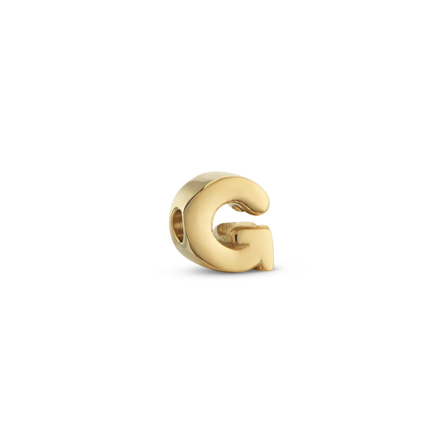 Bubble Initial Bracelet Charm (Gold)