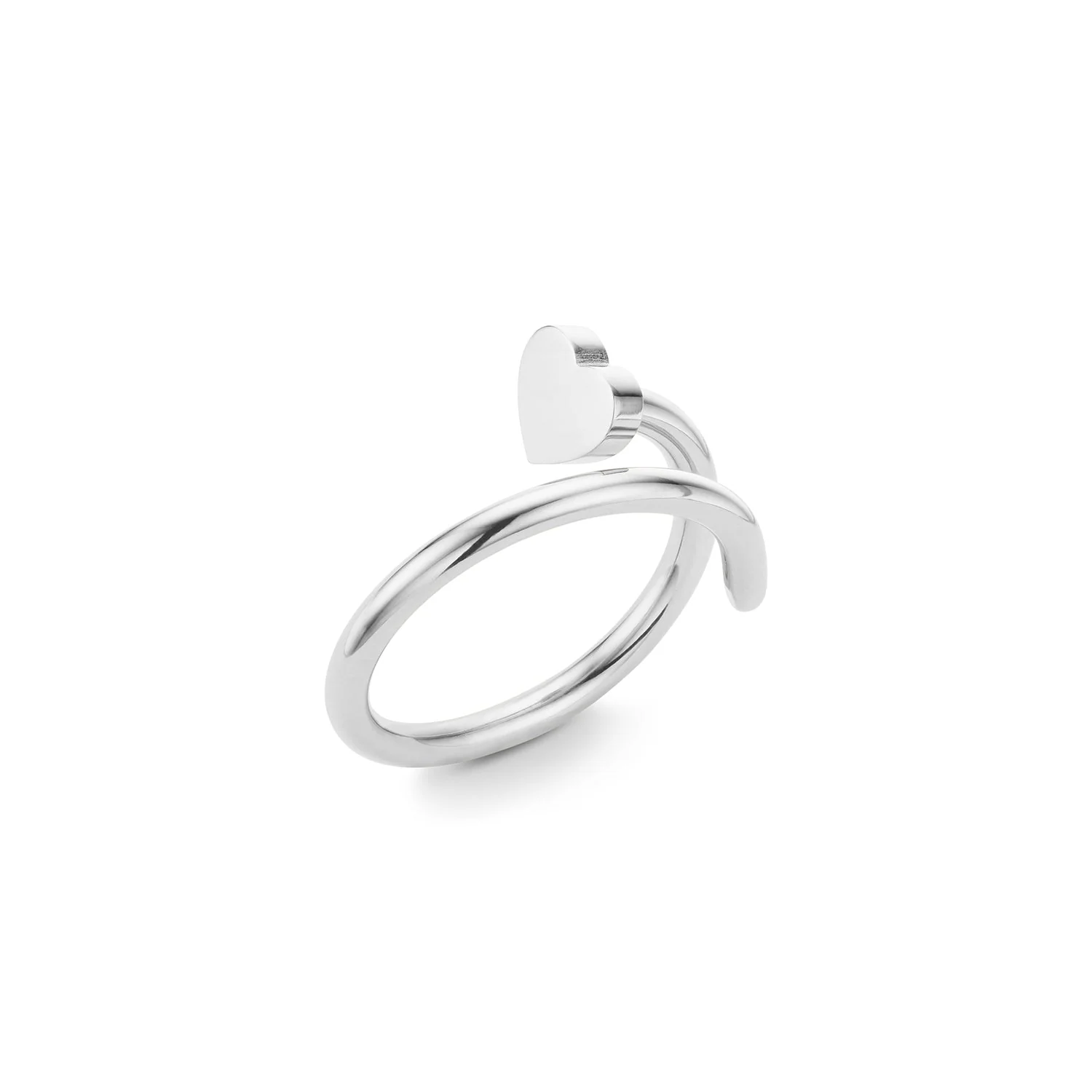 Heart Nail Ring (Silver)