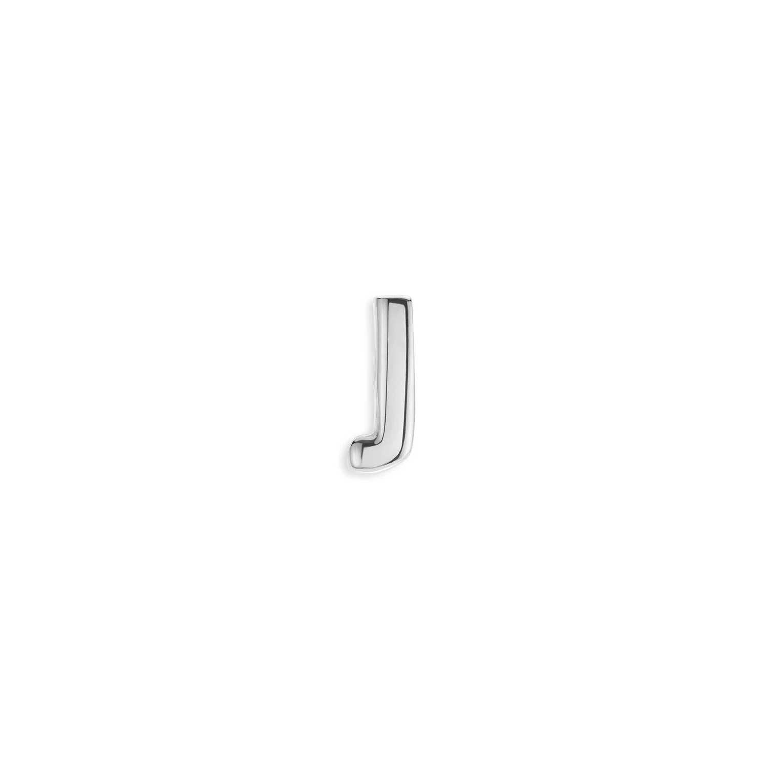 Bubble Initial Necklace Charm (Silver)