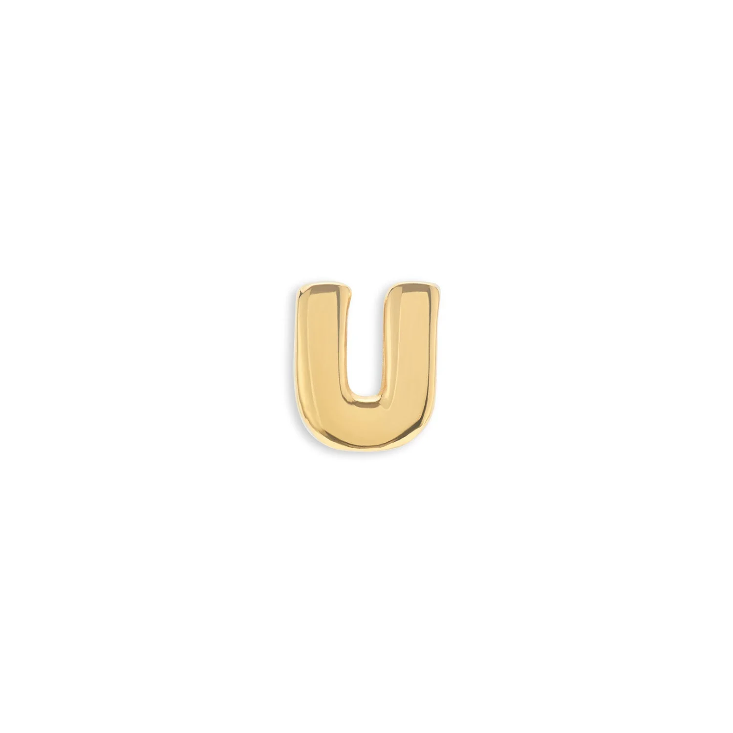 Bubble Initial Necklace Charm (Gold)