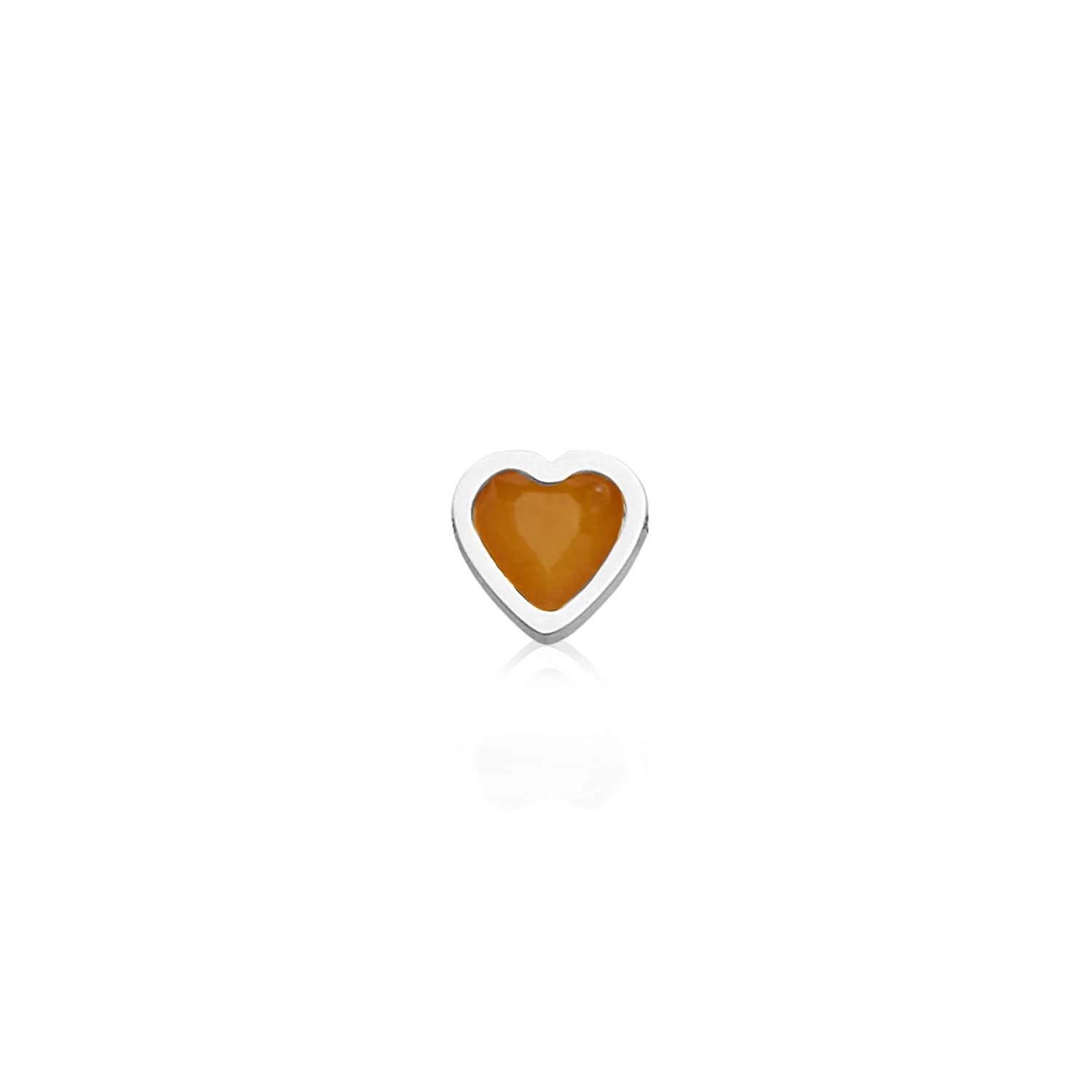 Mini Heart Birthstone Necklace (Silver)