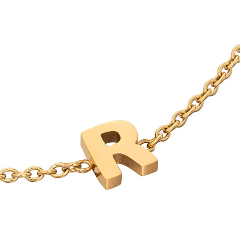 Mini Heart Birthstone & Initial Bracelet Bundle (Gold)