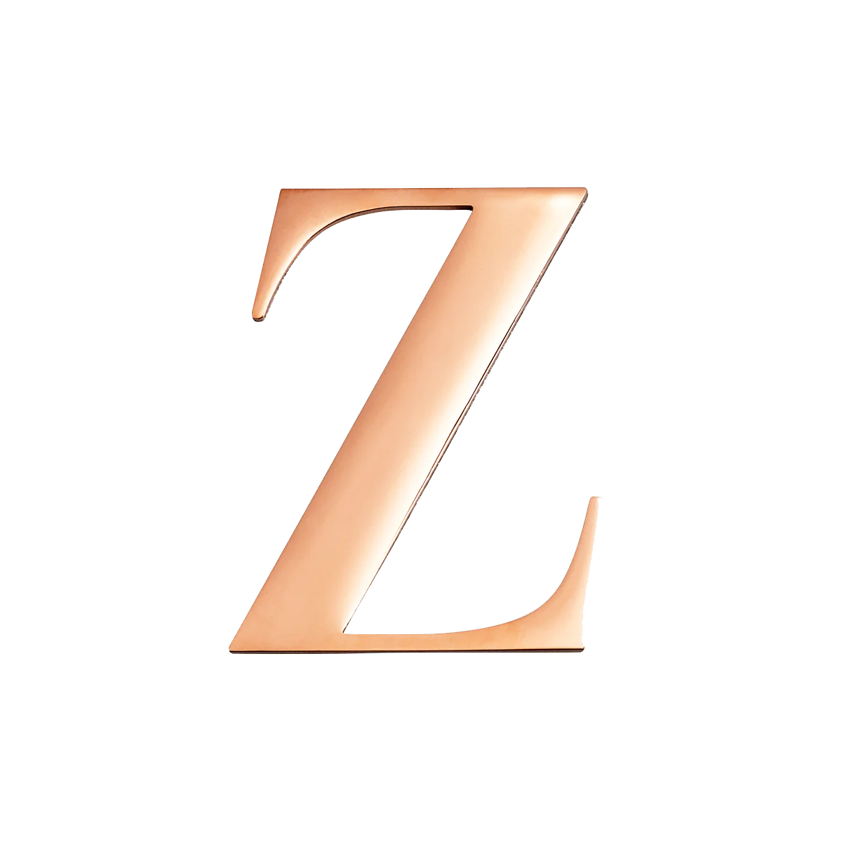 Metal Letter Key Ring (Rose Gold)