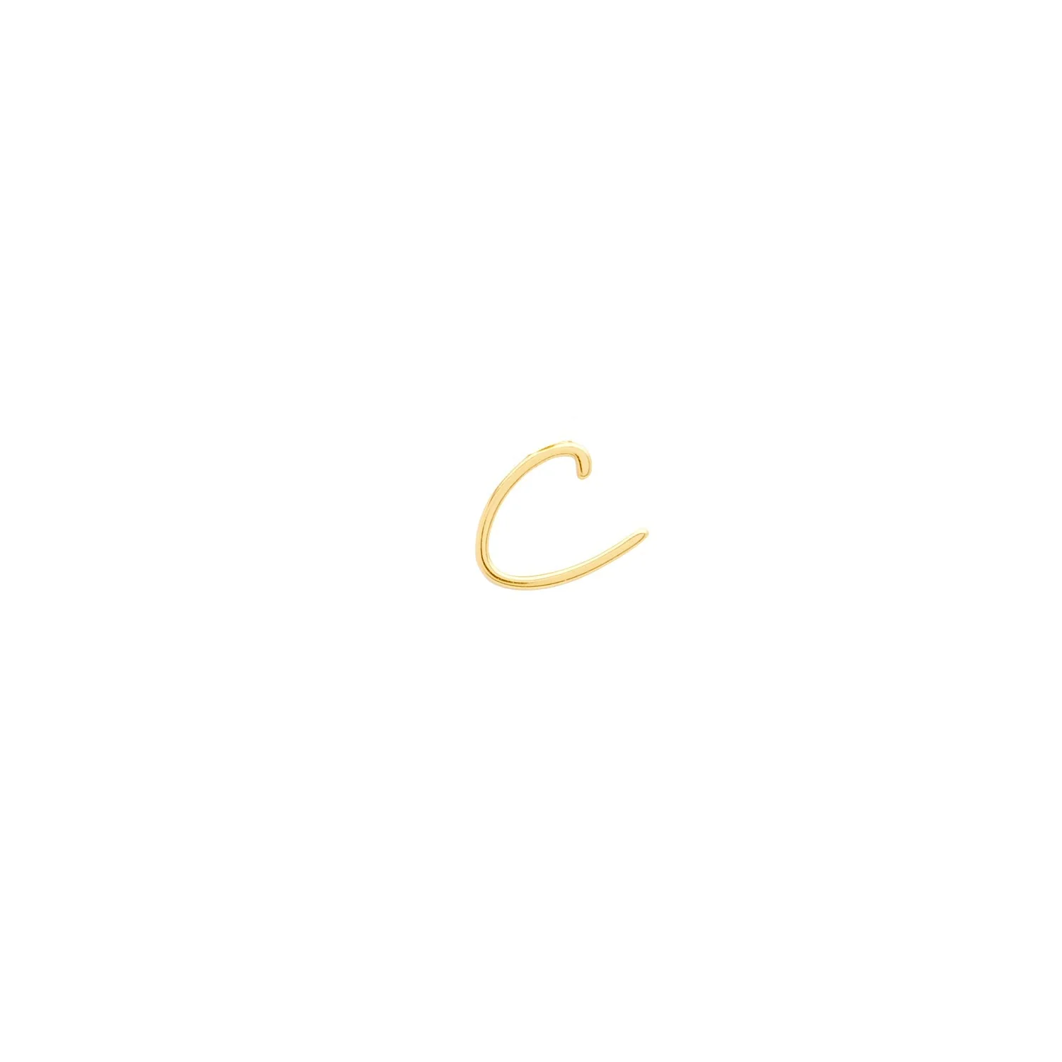 Signature Initial Stud Earring (Gold)