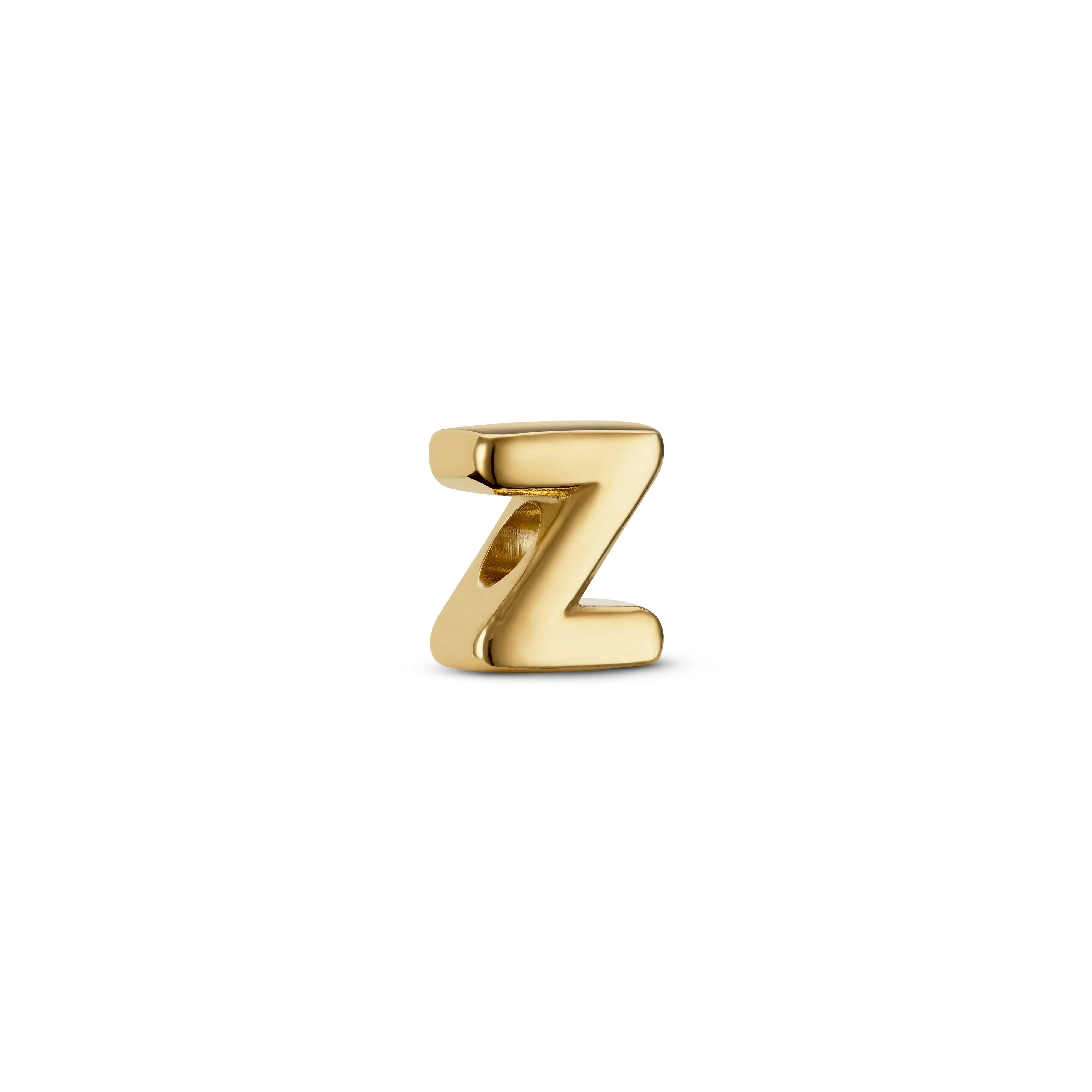 Bubble Initial Bracelet Charm (Gold)