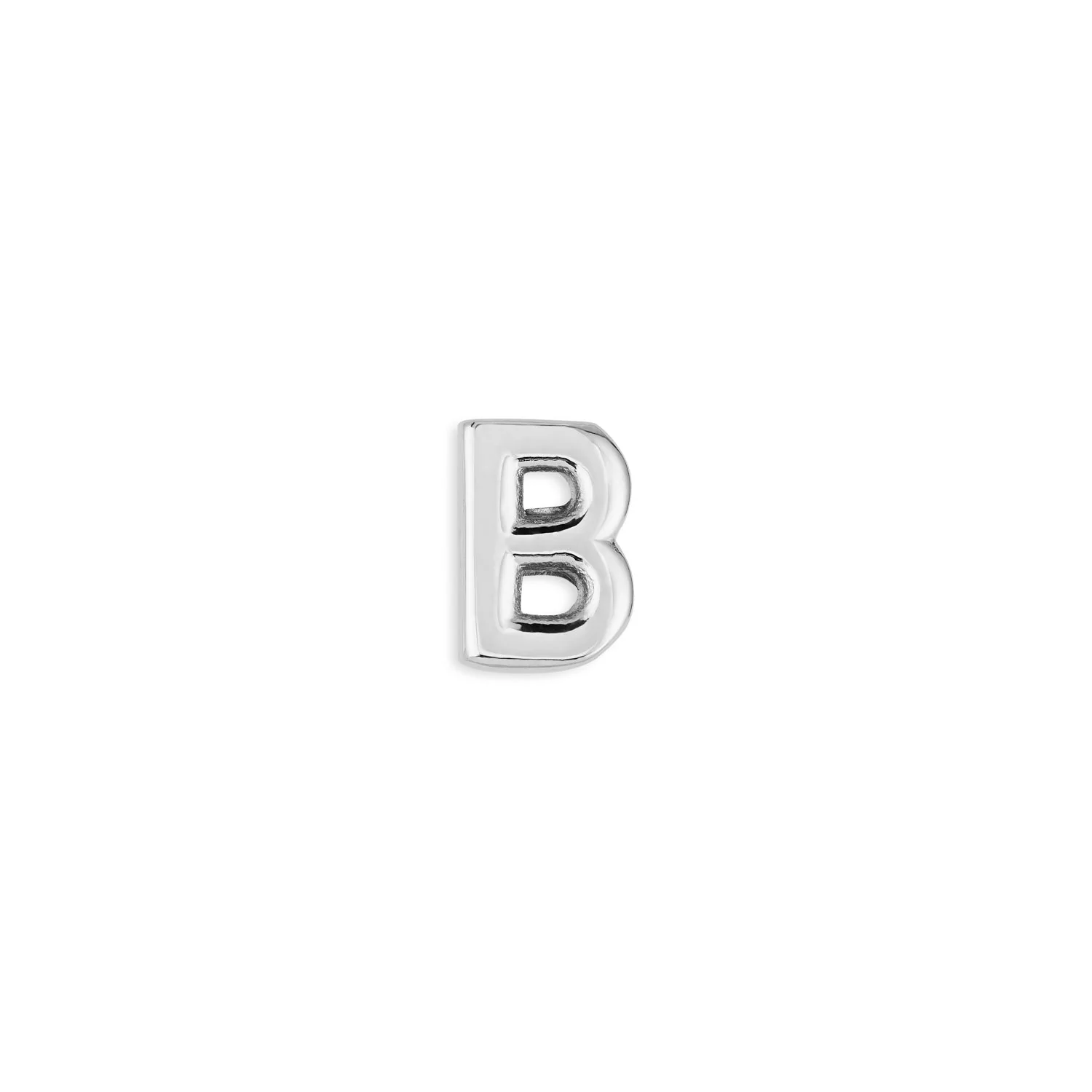Bubble Initial Necklace Charm (Silver)