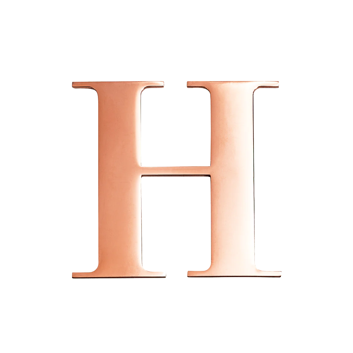 Metal Letter Key Ring (Rose Gold)