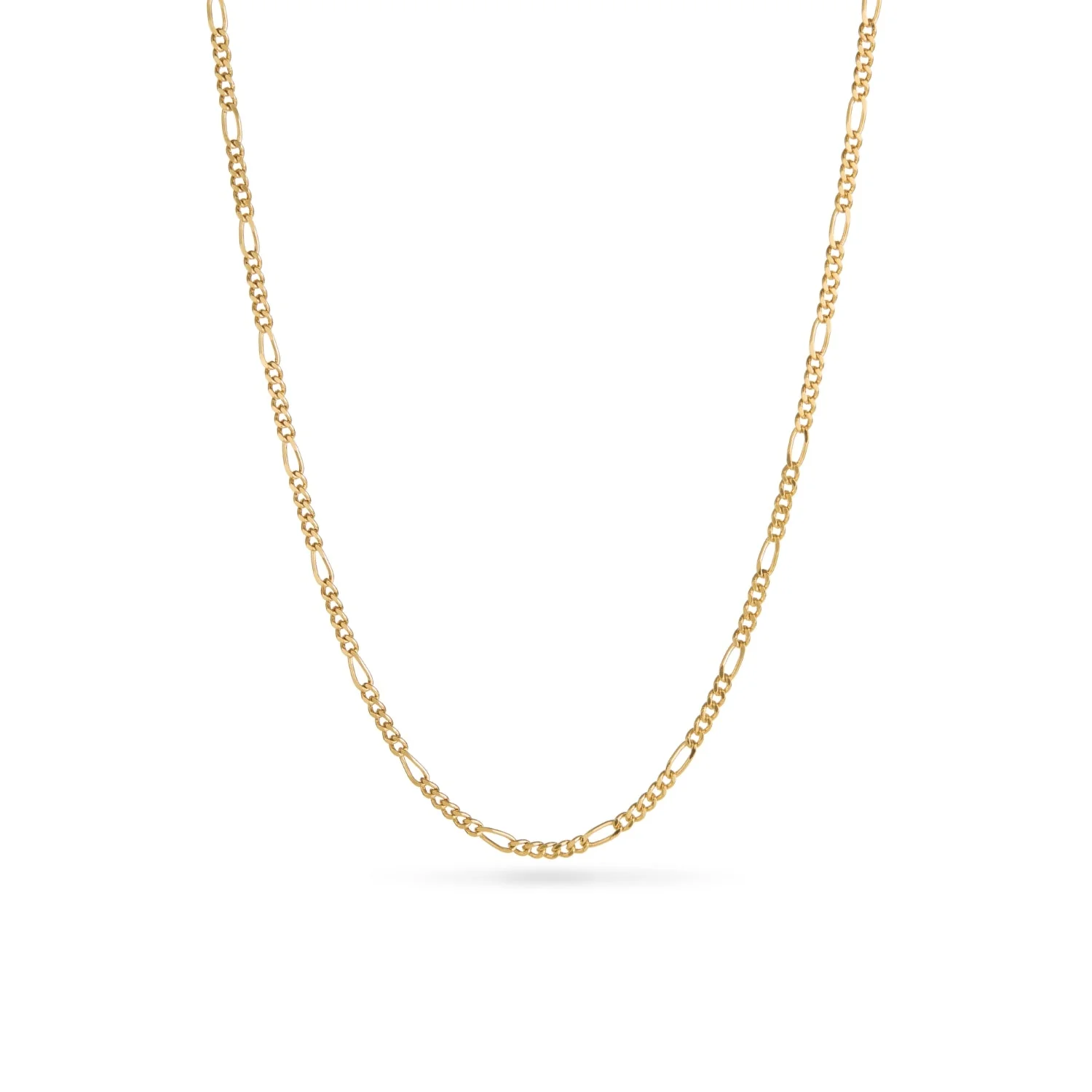 Layering Small Figaro Chain Necklace (Gold)