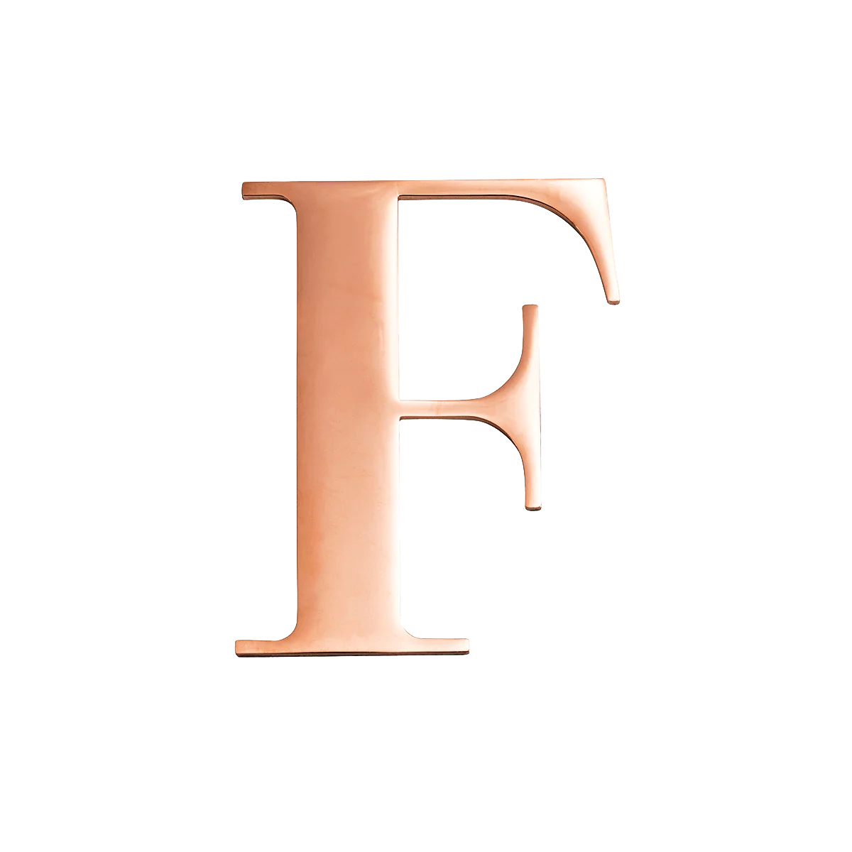 Metal Letter Key Ring (Rose Gold)