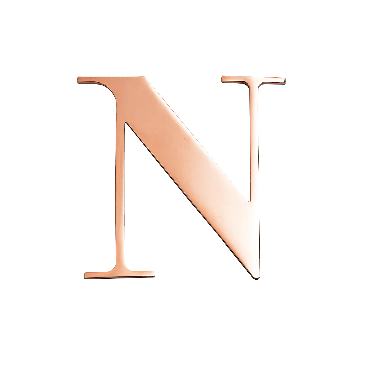 Metal Letter Key Ring (Rose Gold)