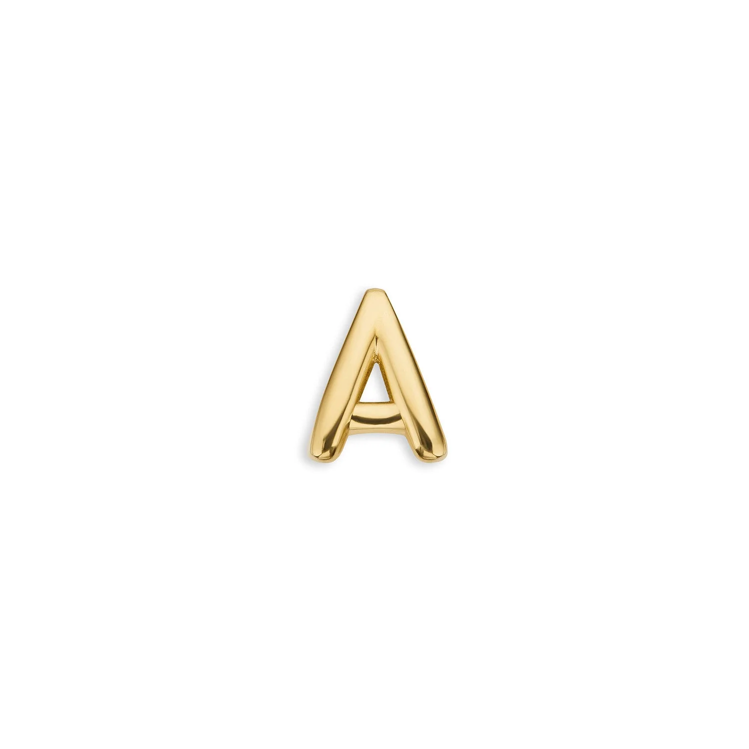Bubble Initial Necklace Charm (Gold)