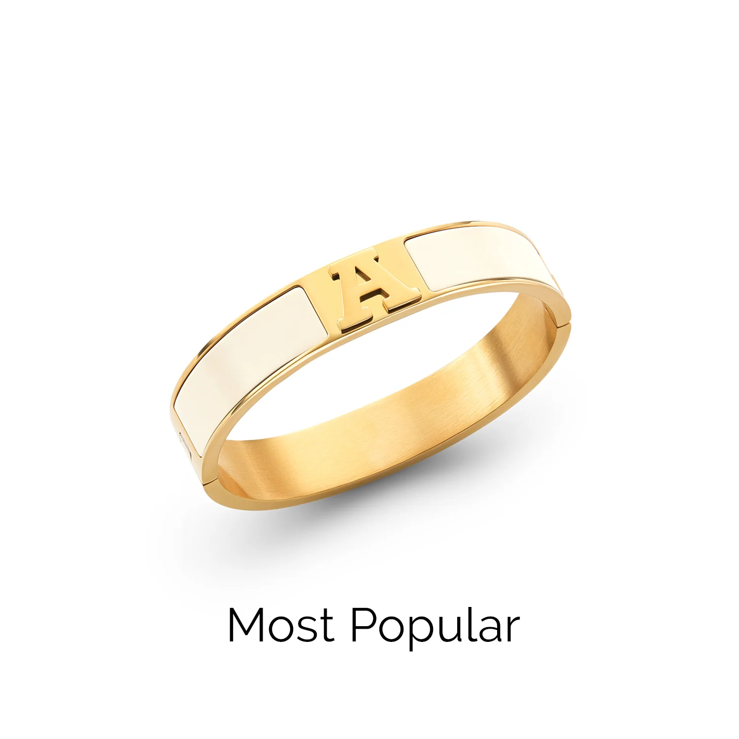 Icon Initial Bangle (Gold)