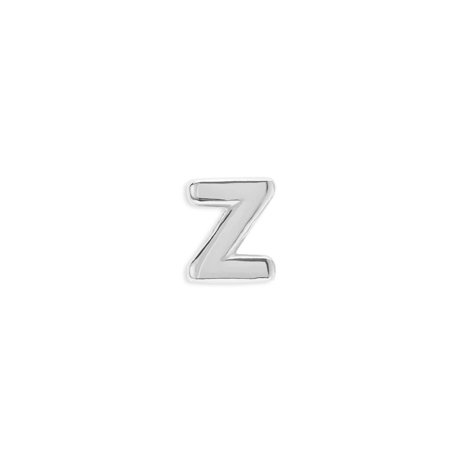 Bubble Initial Necklace Charm (Silver)