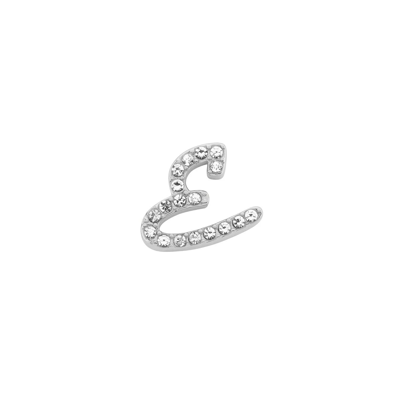 Made Mine Charms - Pave Initial Charms (Silver)