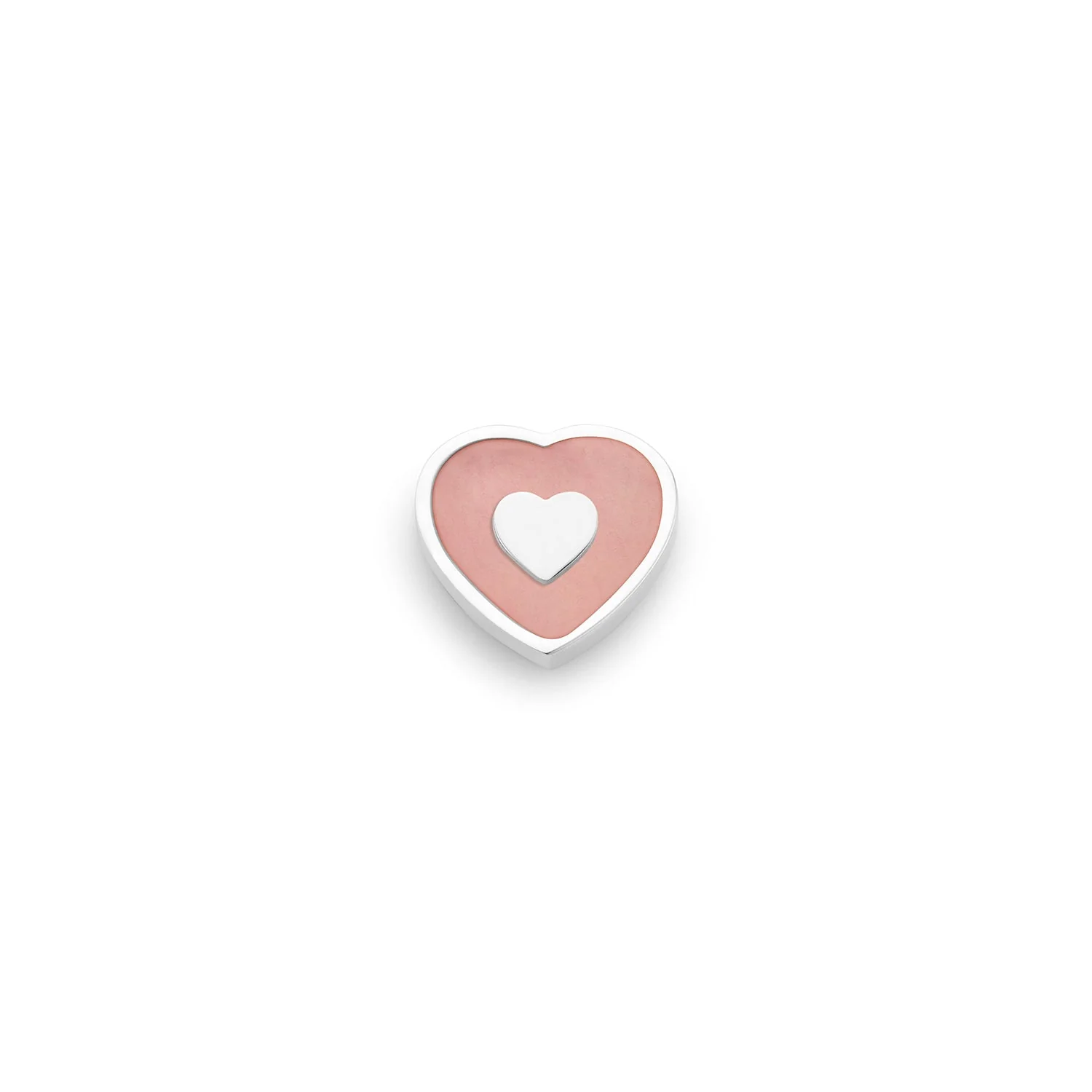 Rose Quartz Heart Charms (Silver) - Heart