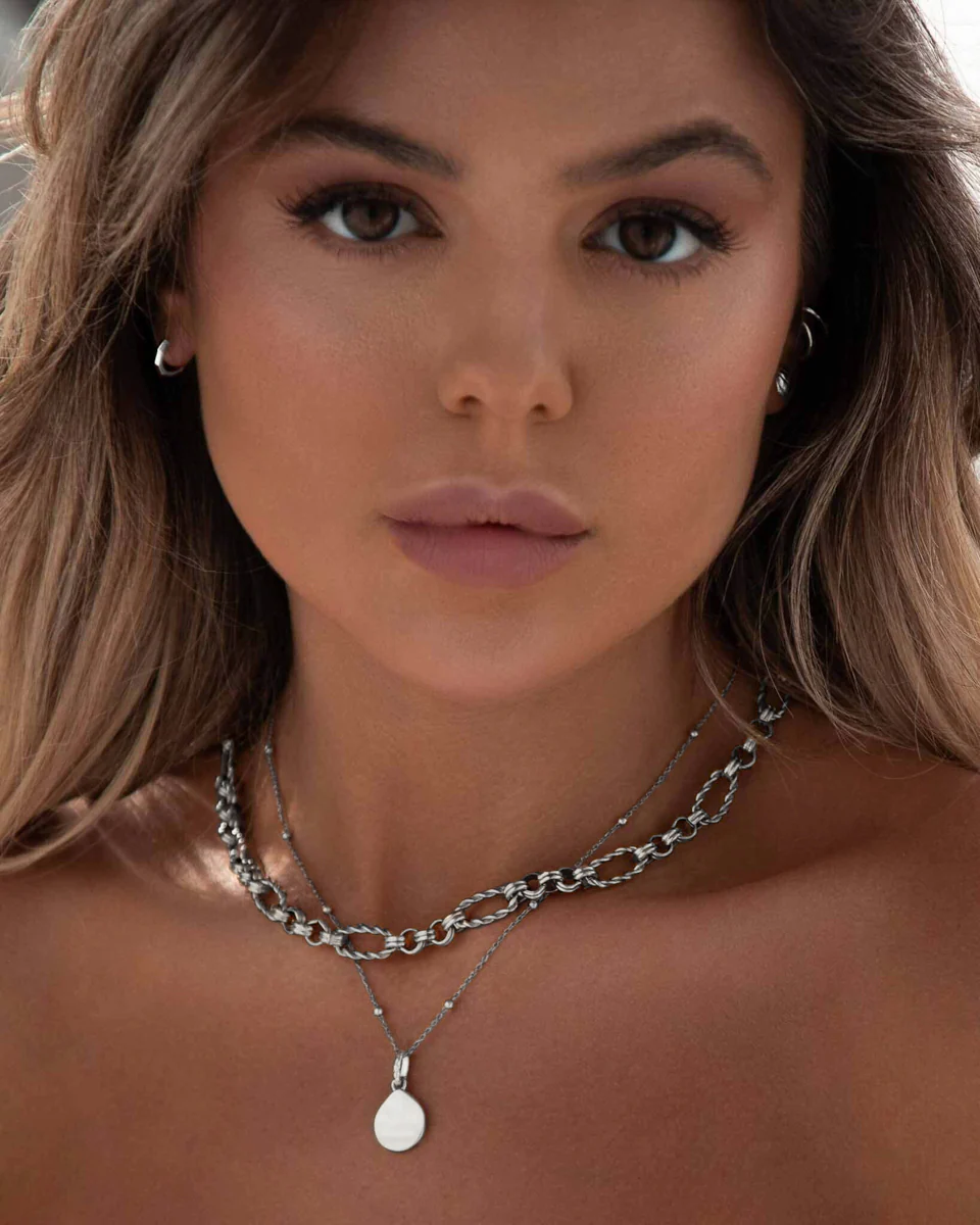 Sterling Silver Geometric Huggie Hoops (Silver)