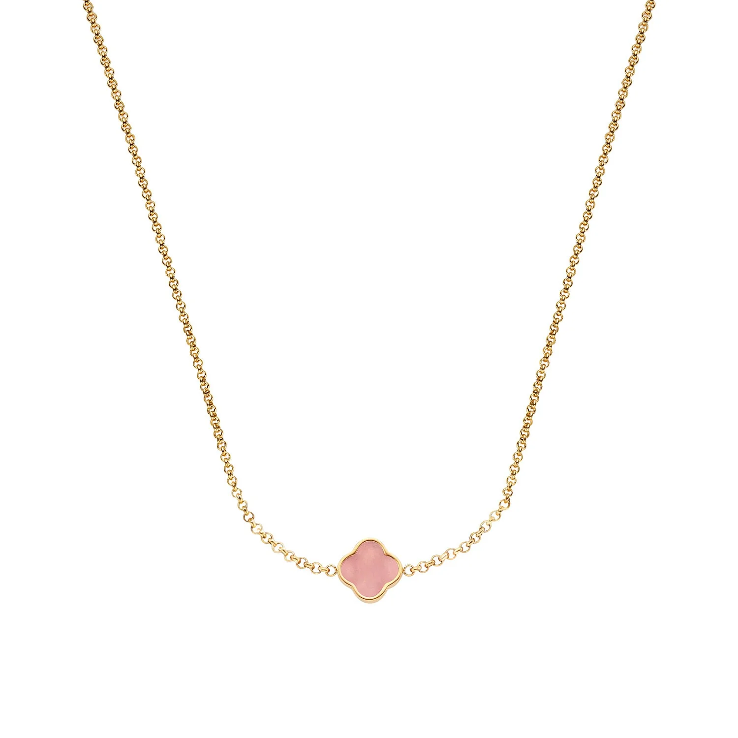 Clover Custom Name Necklace (Gold)