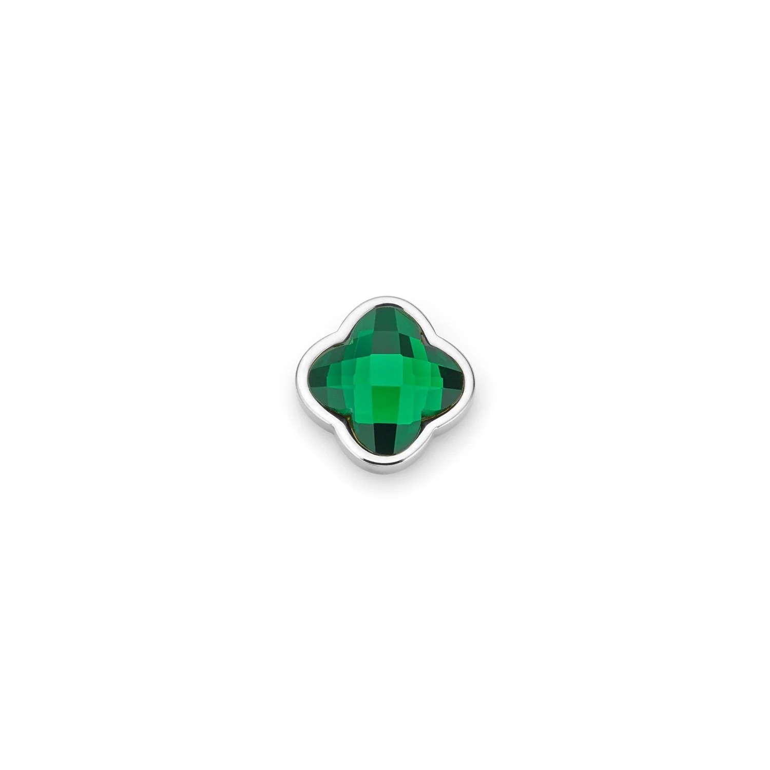 Clover Charms - Birthstone (Silver)