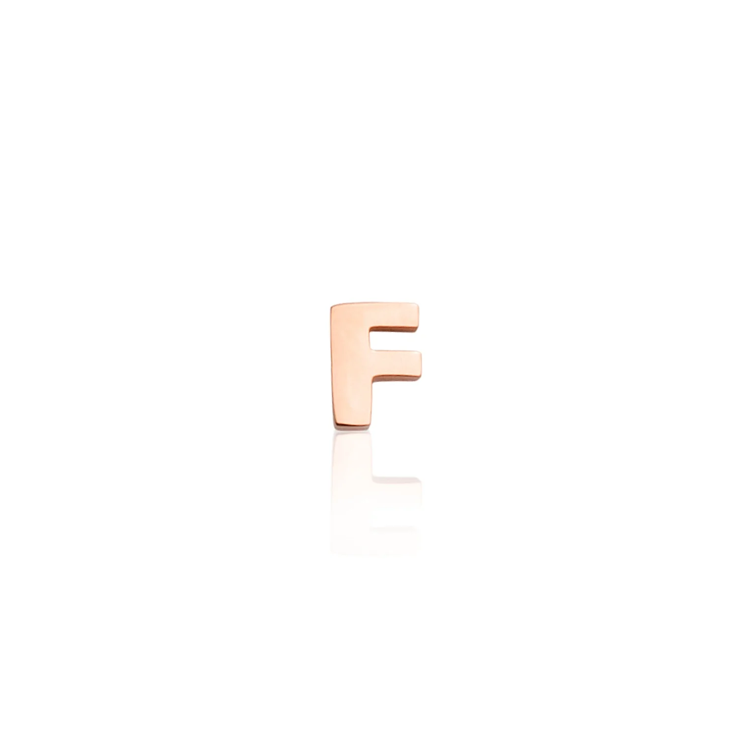 Mini Letter Sphere Chain Necklace (Rose Gold)