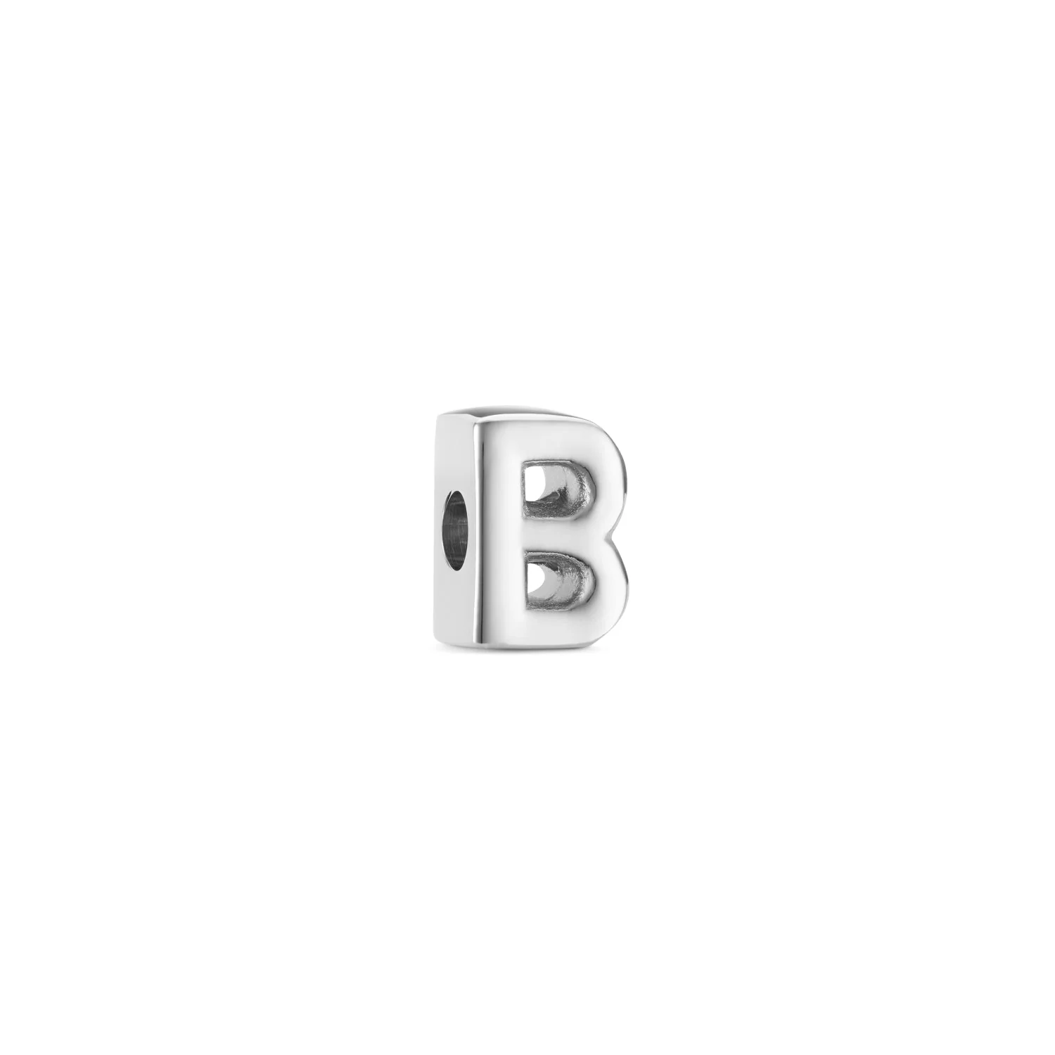Bubble Initial Bracelet Charm (Silver)