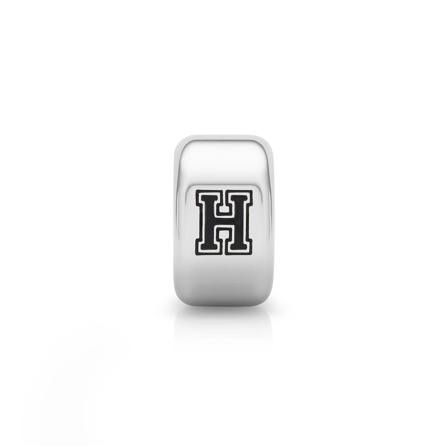 Varsity Font Initial Bead (Silver)
