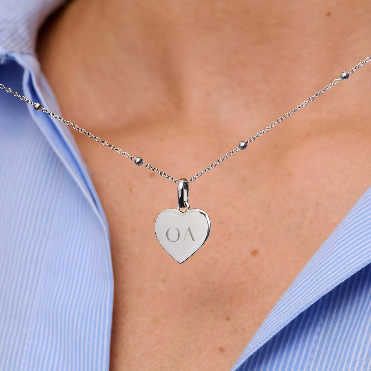 Entwine Heart Necklace (Silver)