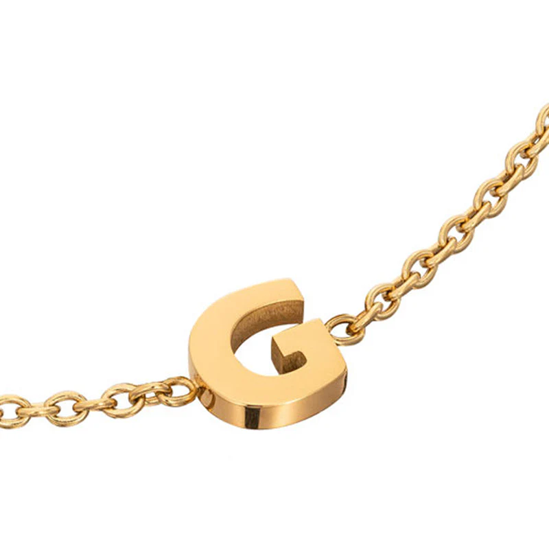 Mini Heart Birthstone & Initial Bracelet Bundle (Gold)