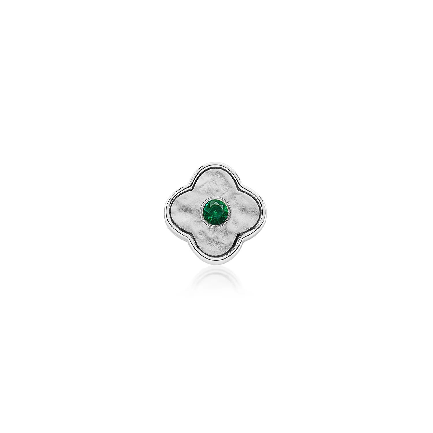 Molten Clover Charms (Silver) - Birthstones