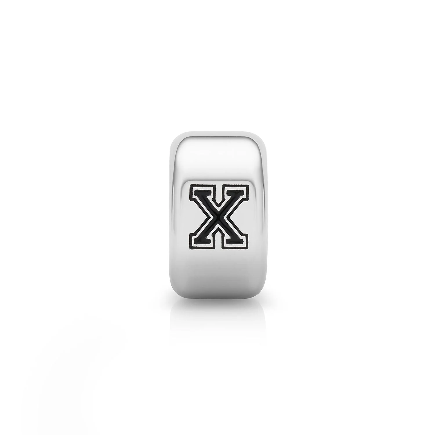 Varsity Font Initial Bead (Silver)