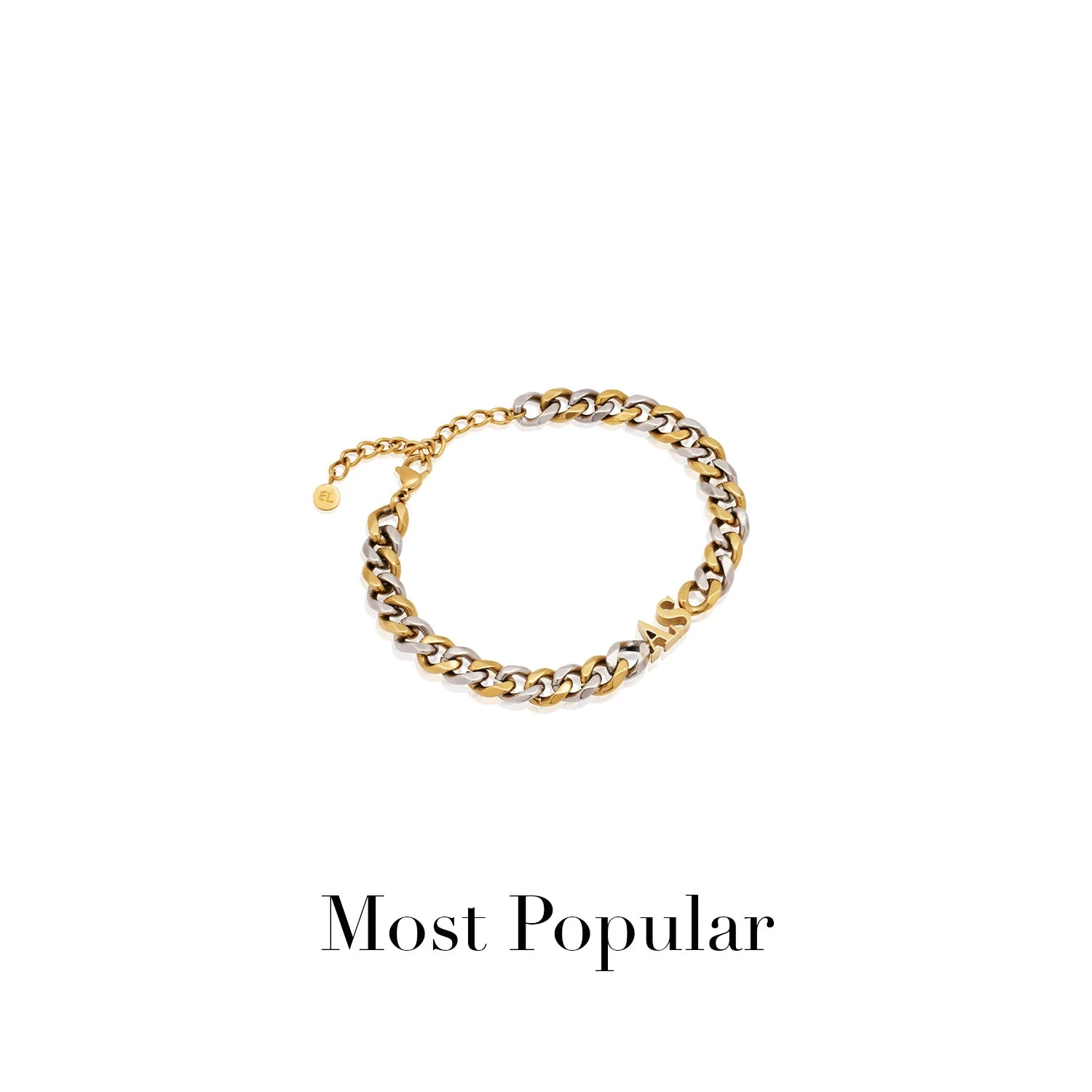 Initial Curb Bracelet (Gold/Silver)