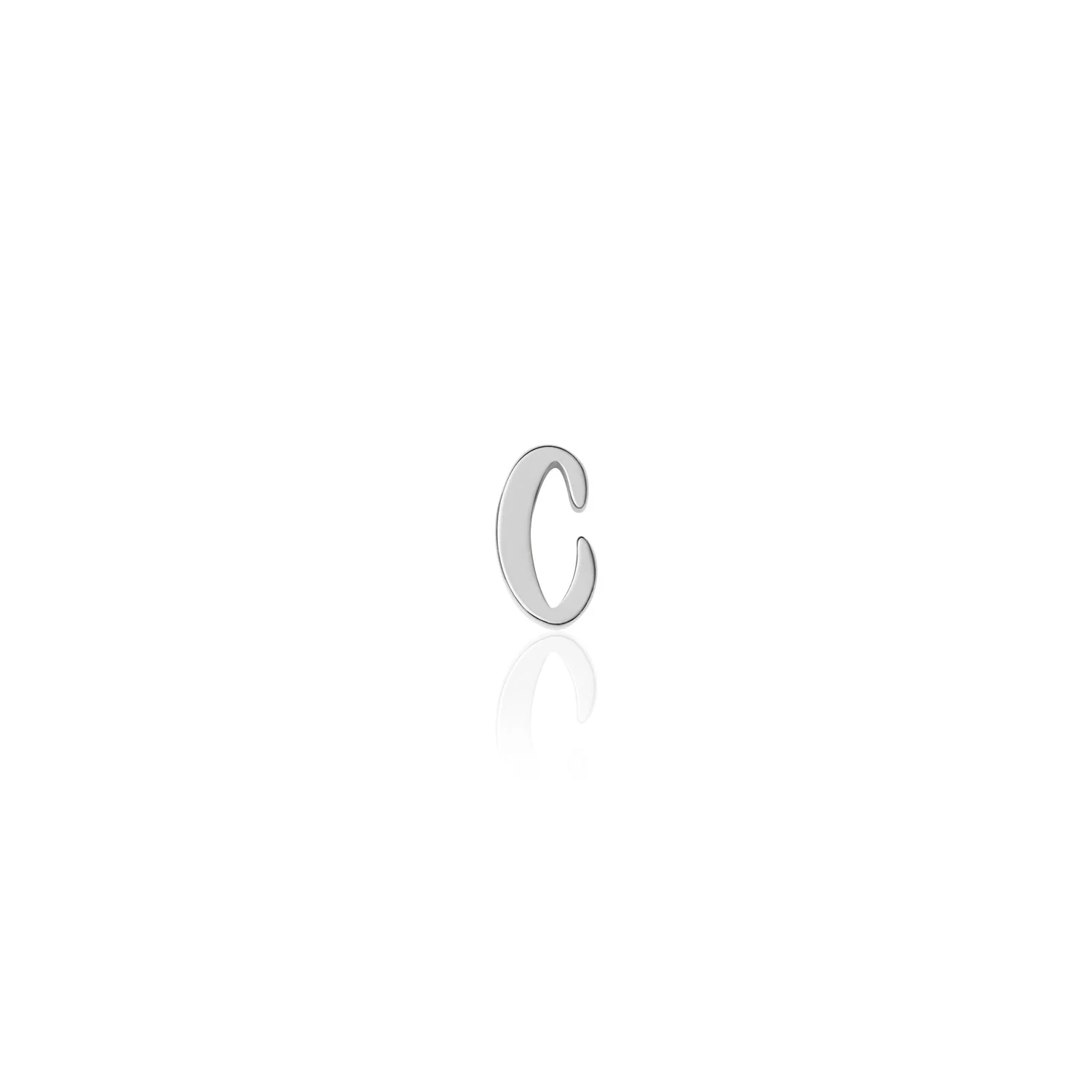 Fixed Charm - Handwritten Initial Charm (Silver)