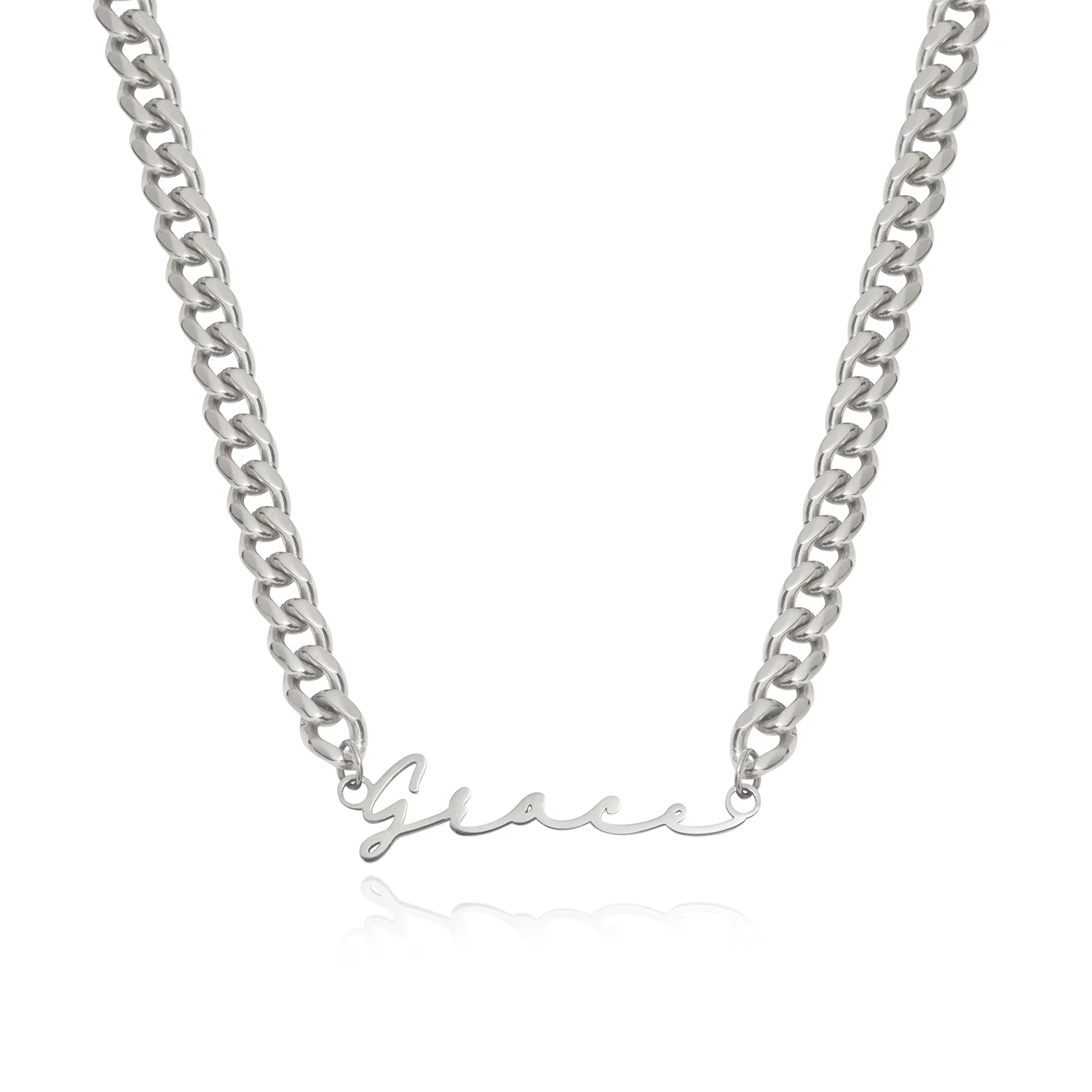 Signature Name Necklace (Silver)
