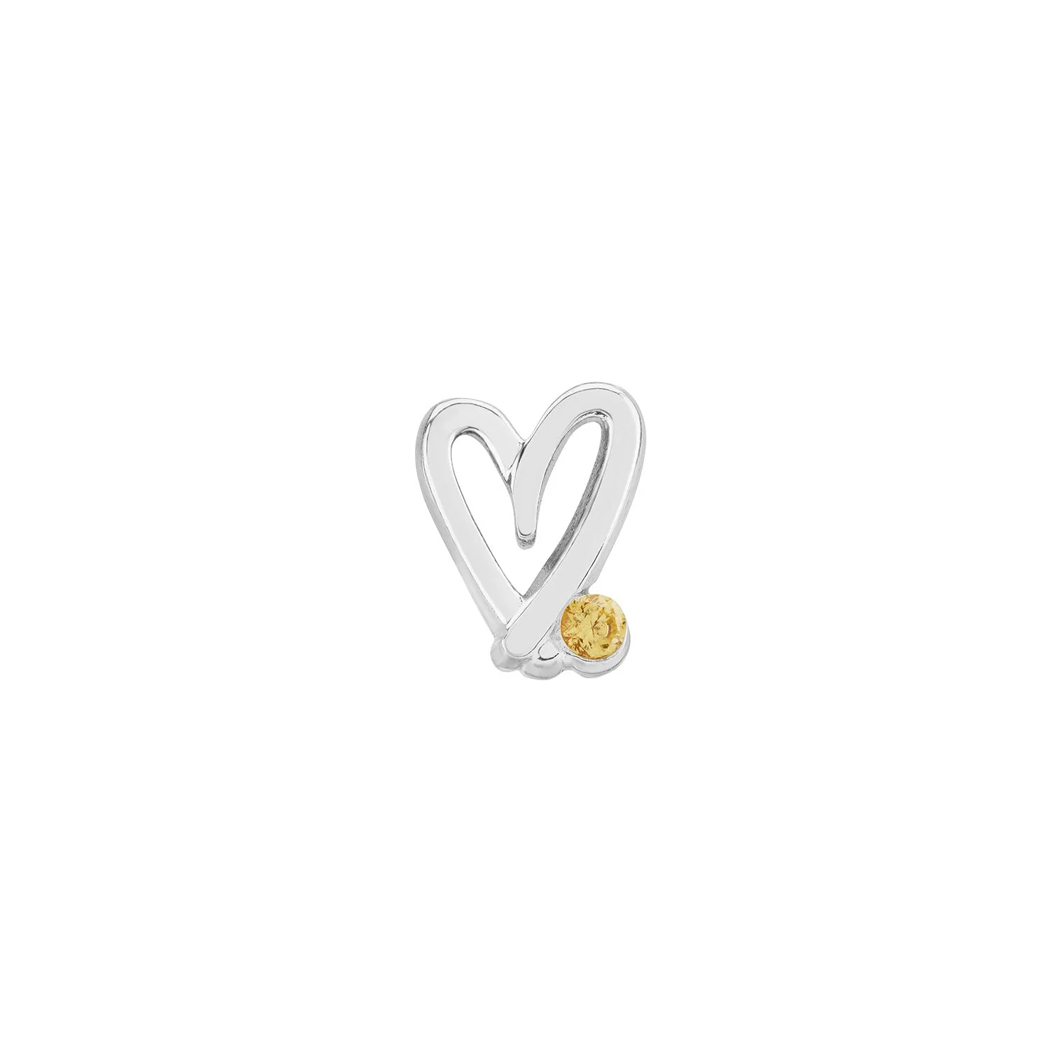 Stacey's Stories Doodle Heart Crystal Ring (Silver)