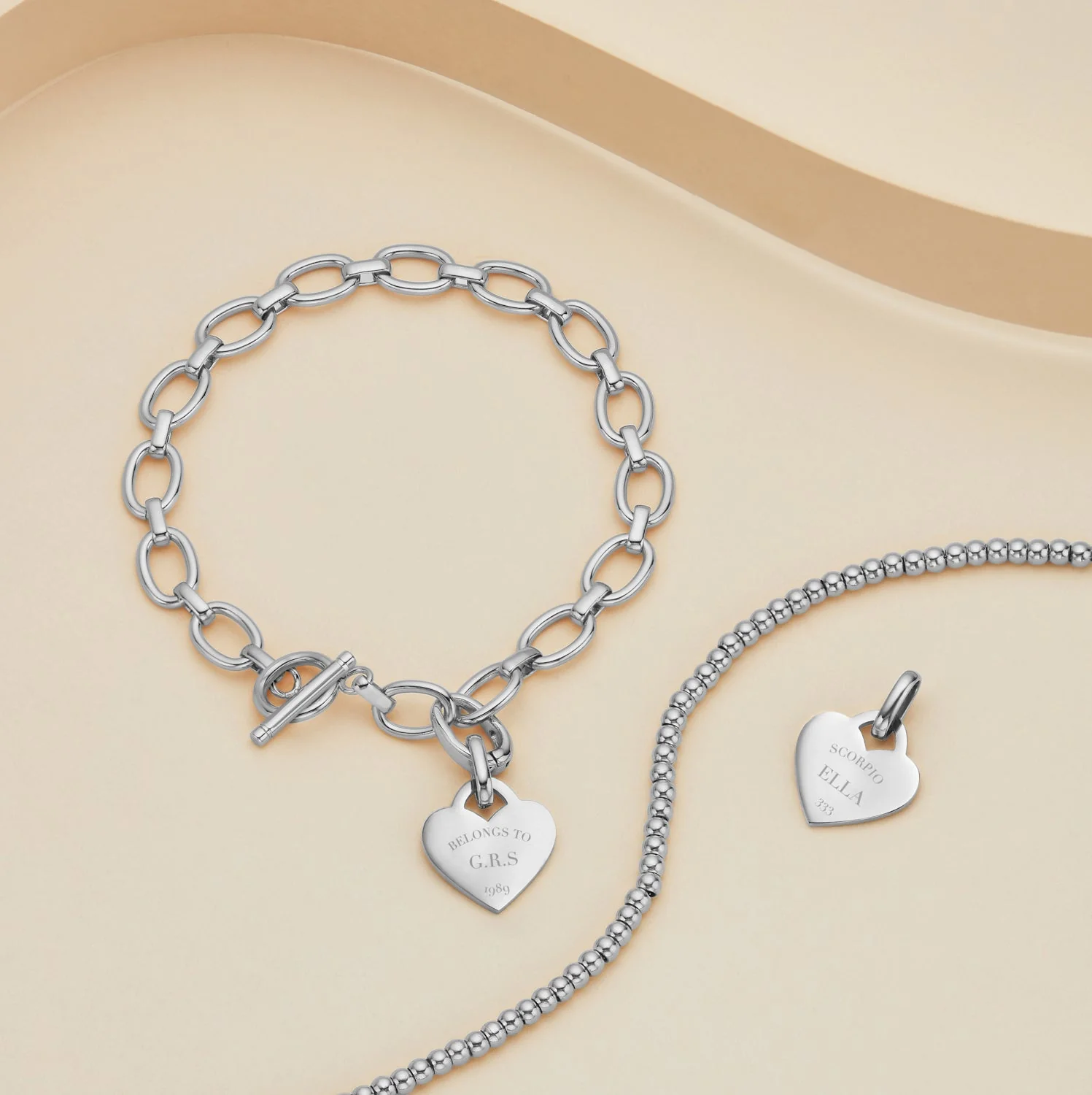 Mini Heart Token Pendant (Silver)