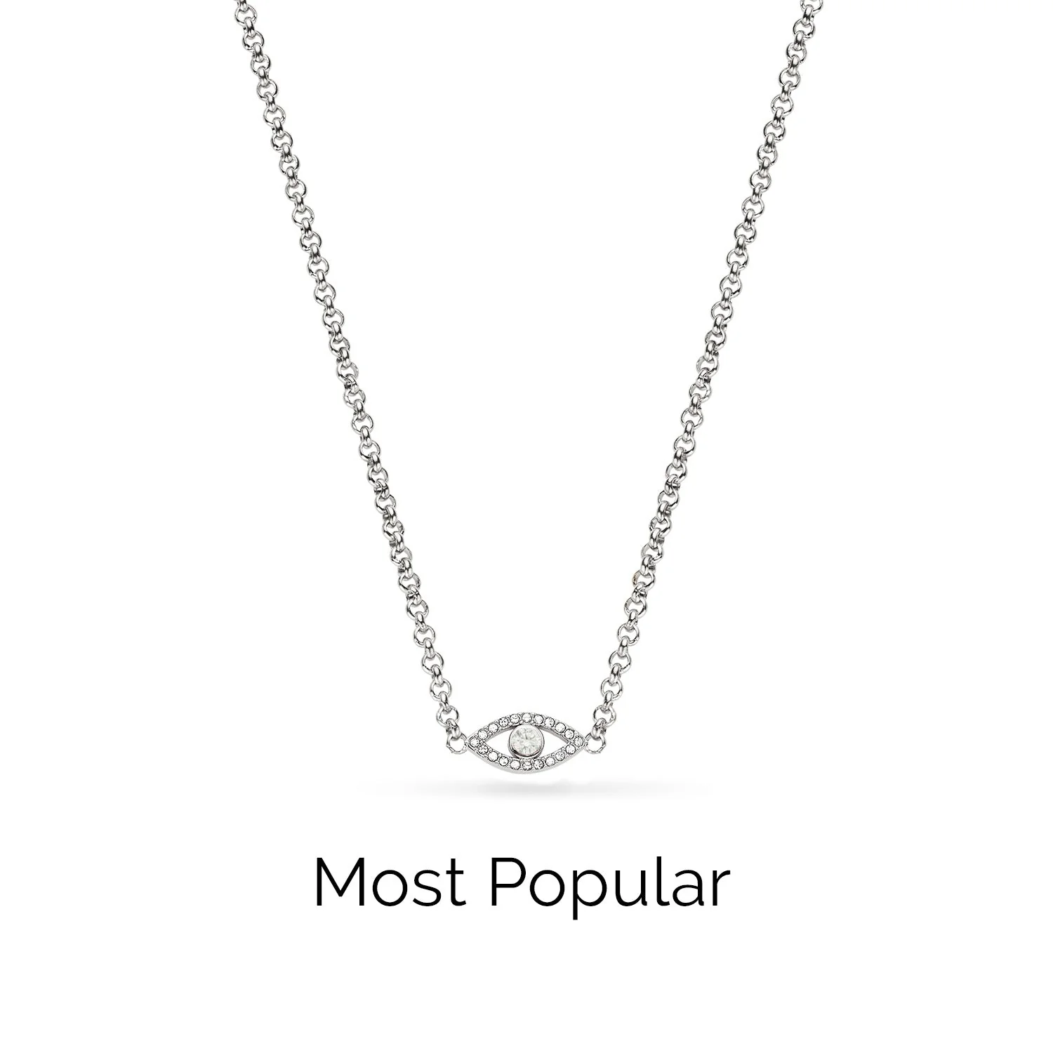 Custom Evil Eye Necklace (Silver)