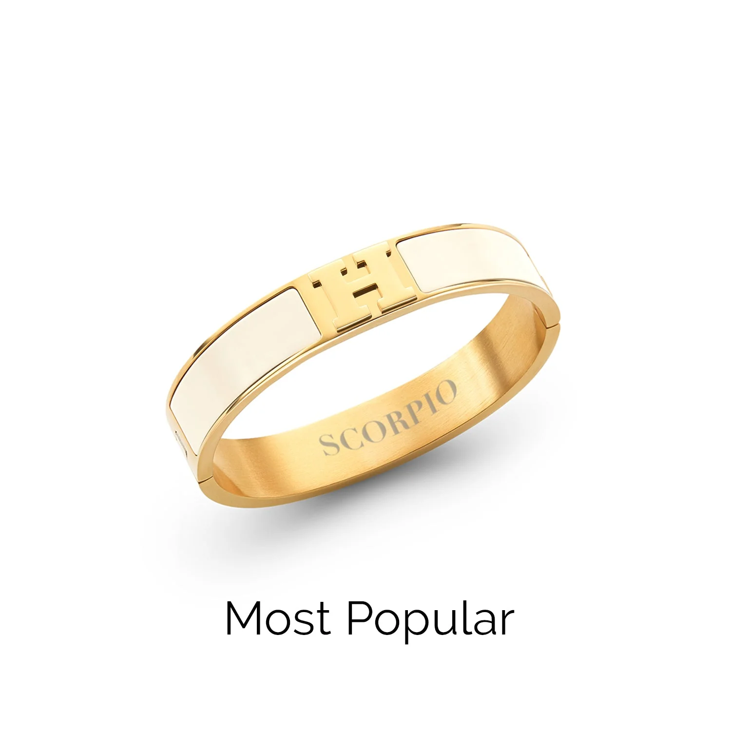 Icon Initial Bangle (Gold)