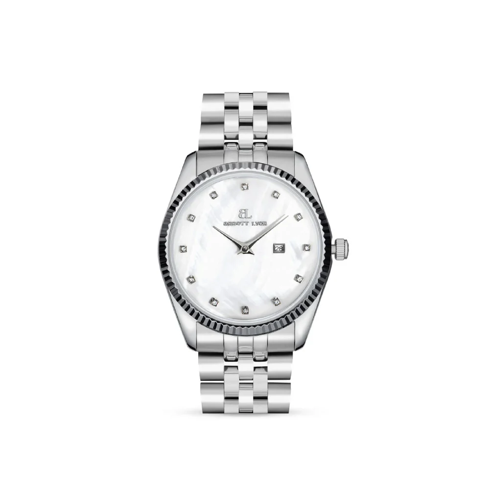 Silver Pearl Link Belgravia 36 Watch