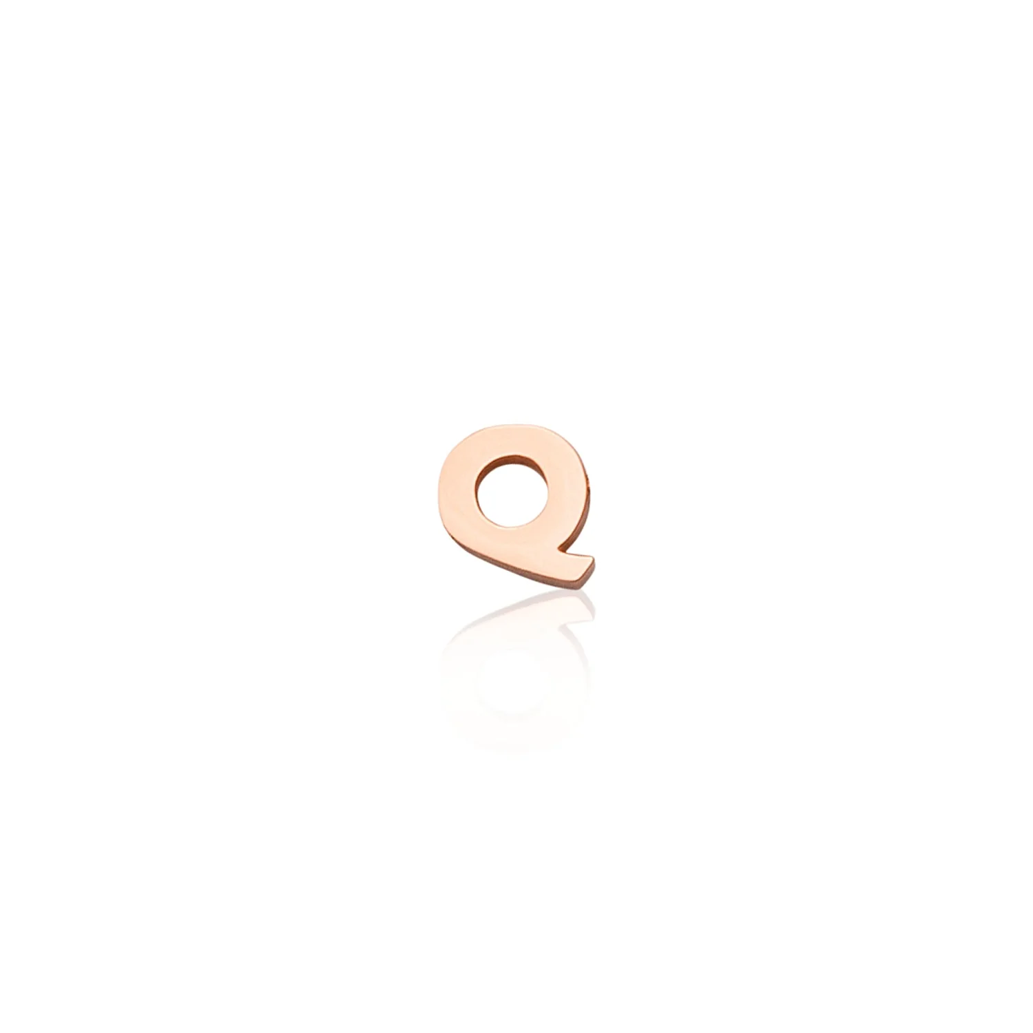 Mini Letter Sphere Chain Necklace (Rose Gold)