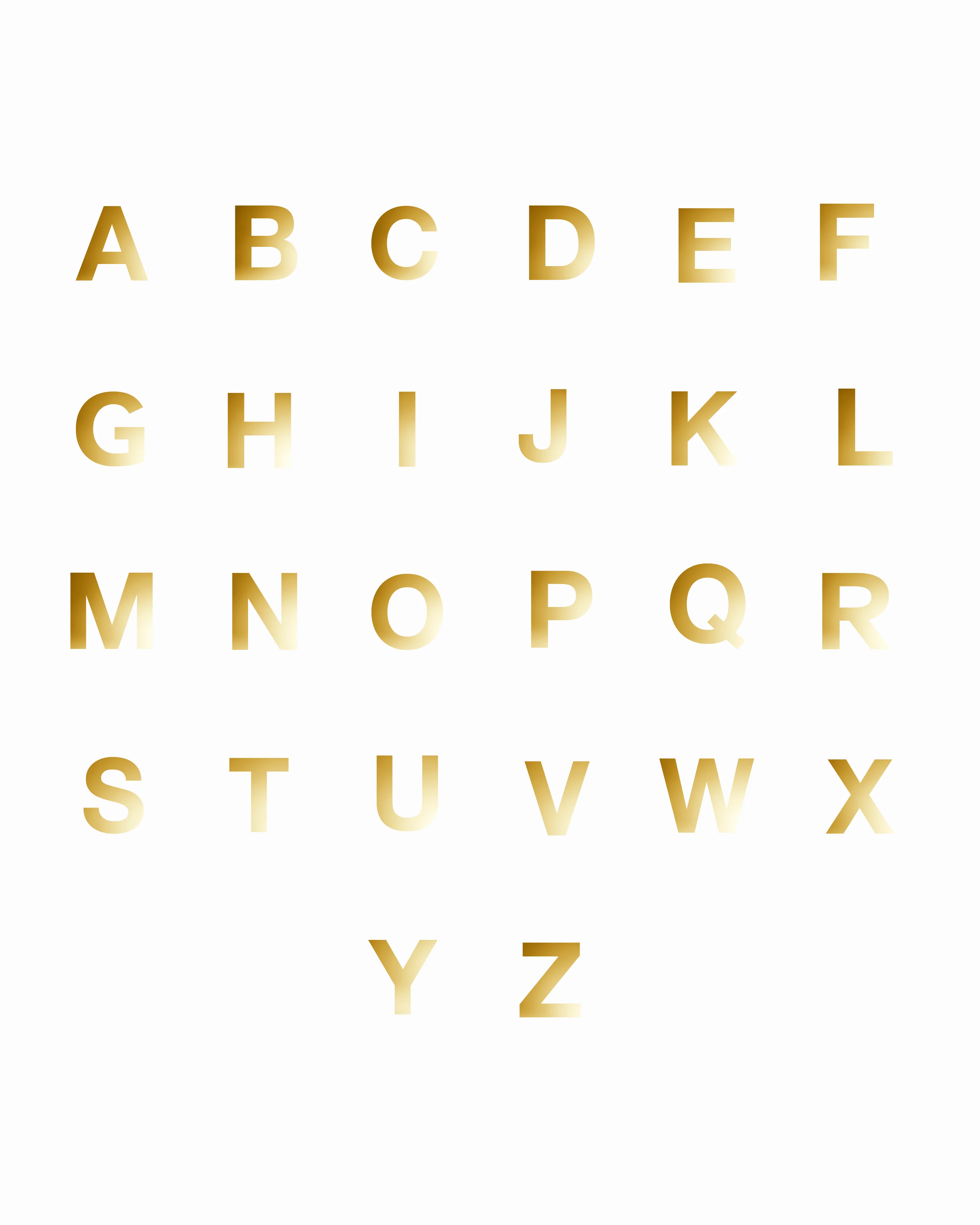 Mini Letter Bundle (Gold)