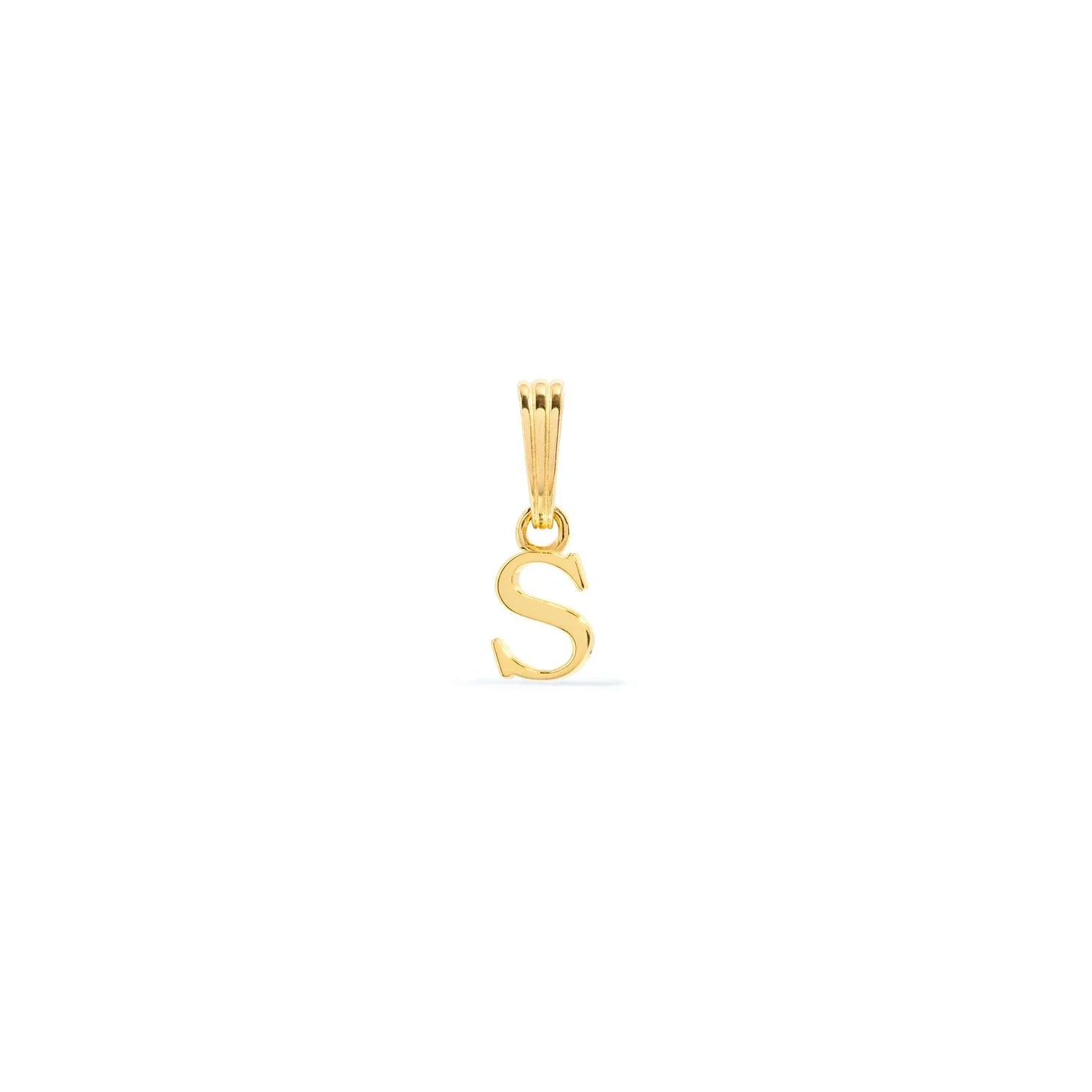 Sterling Silver Mini Initial Pendant (Gold)