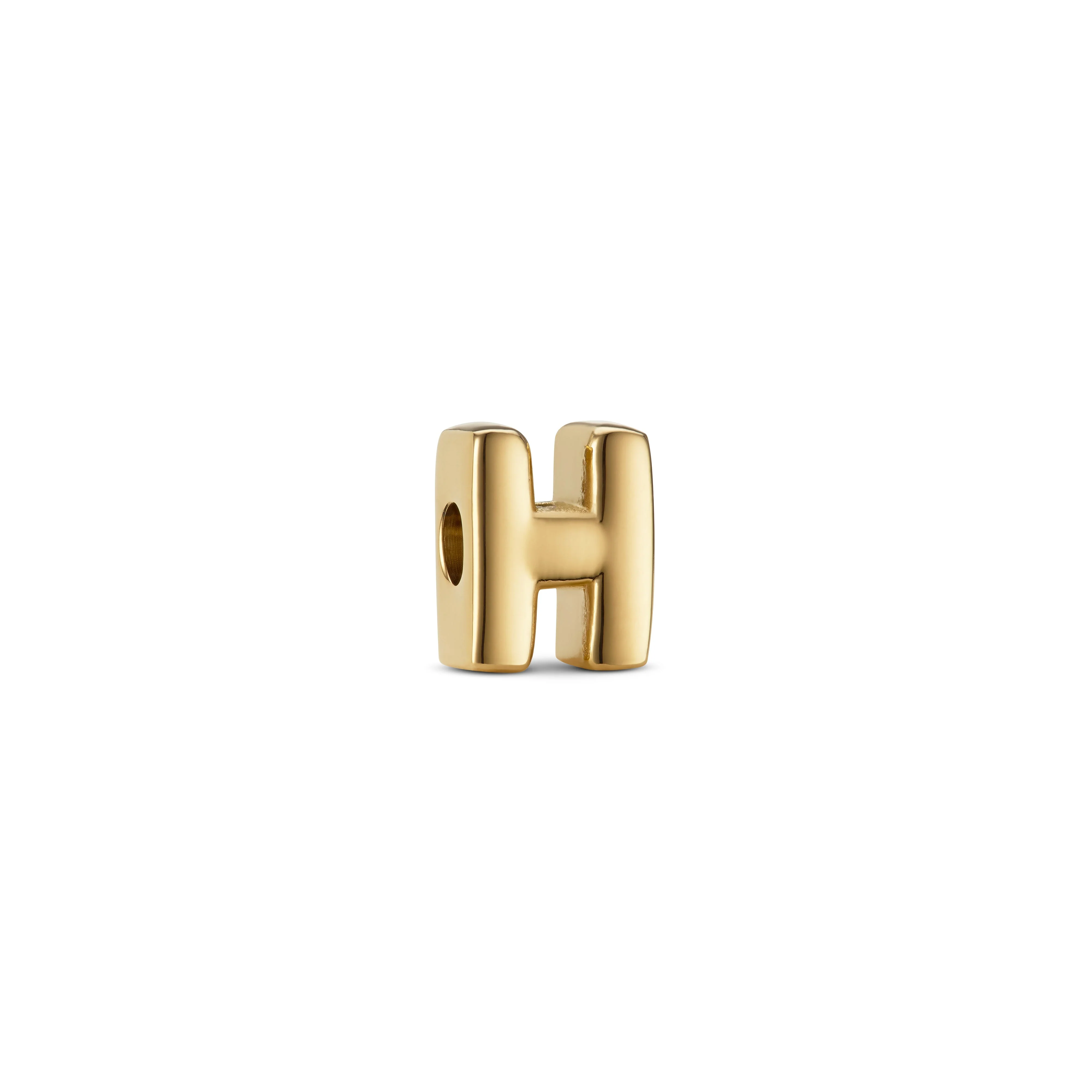 Bubble Initial Bracelet Charm (Gold)