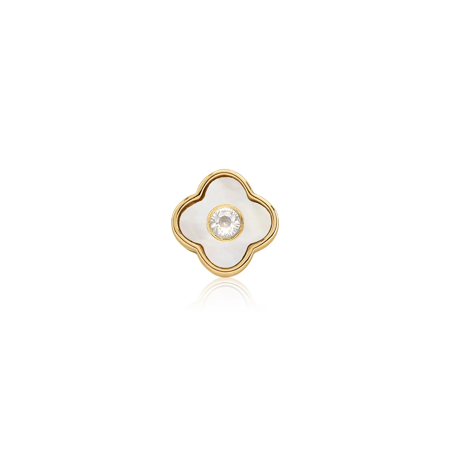 Pearl Clover Charms (Gold) - Birthstones