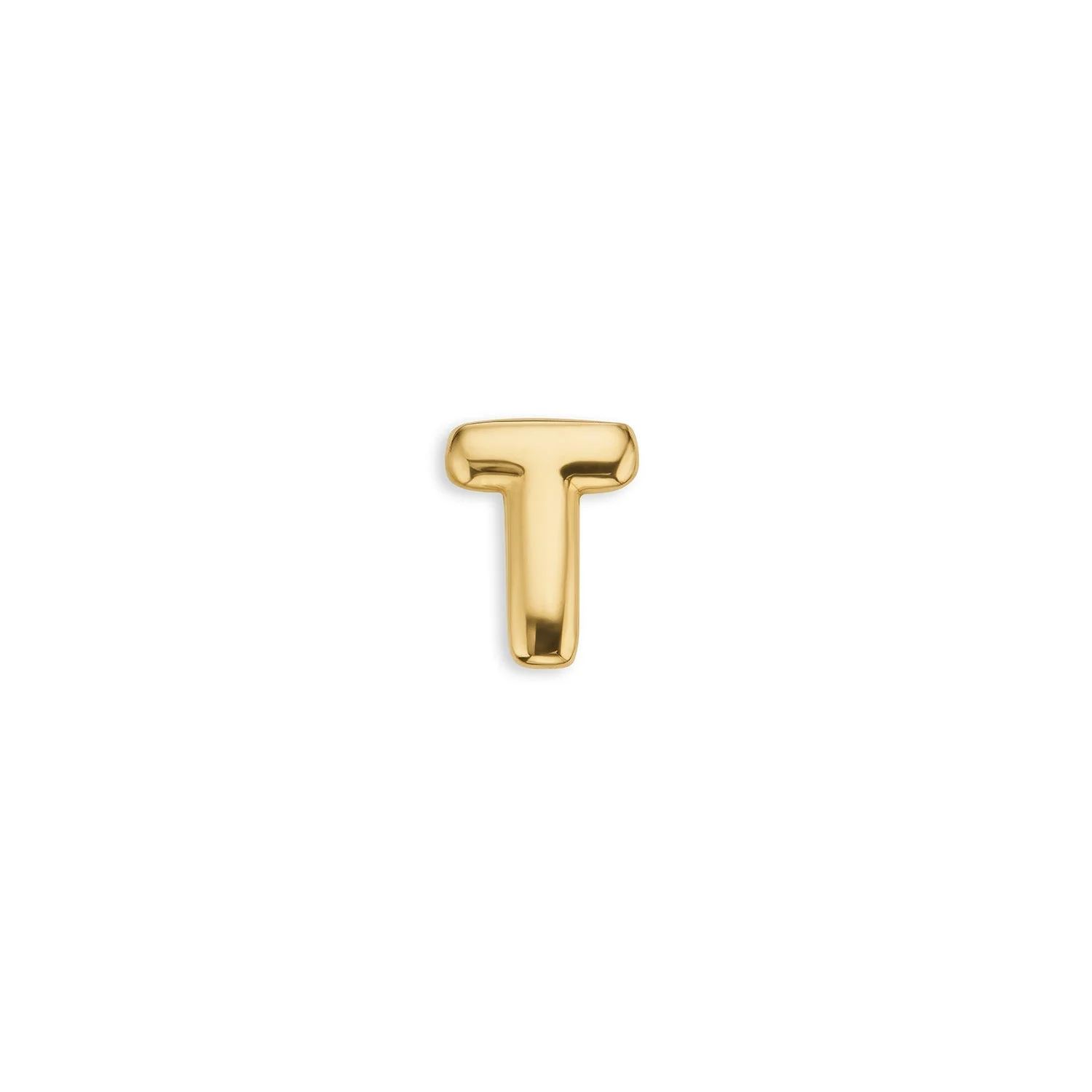 Bubble Initial Necklace Charm (Gold)