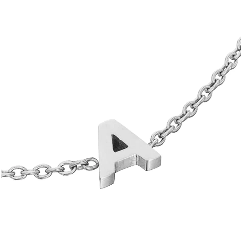 Mini Heart Birthstone & Initial Bracelet Bundle (Silver)