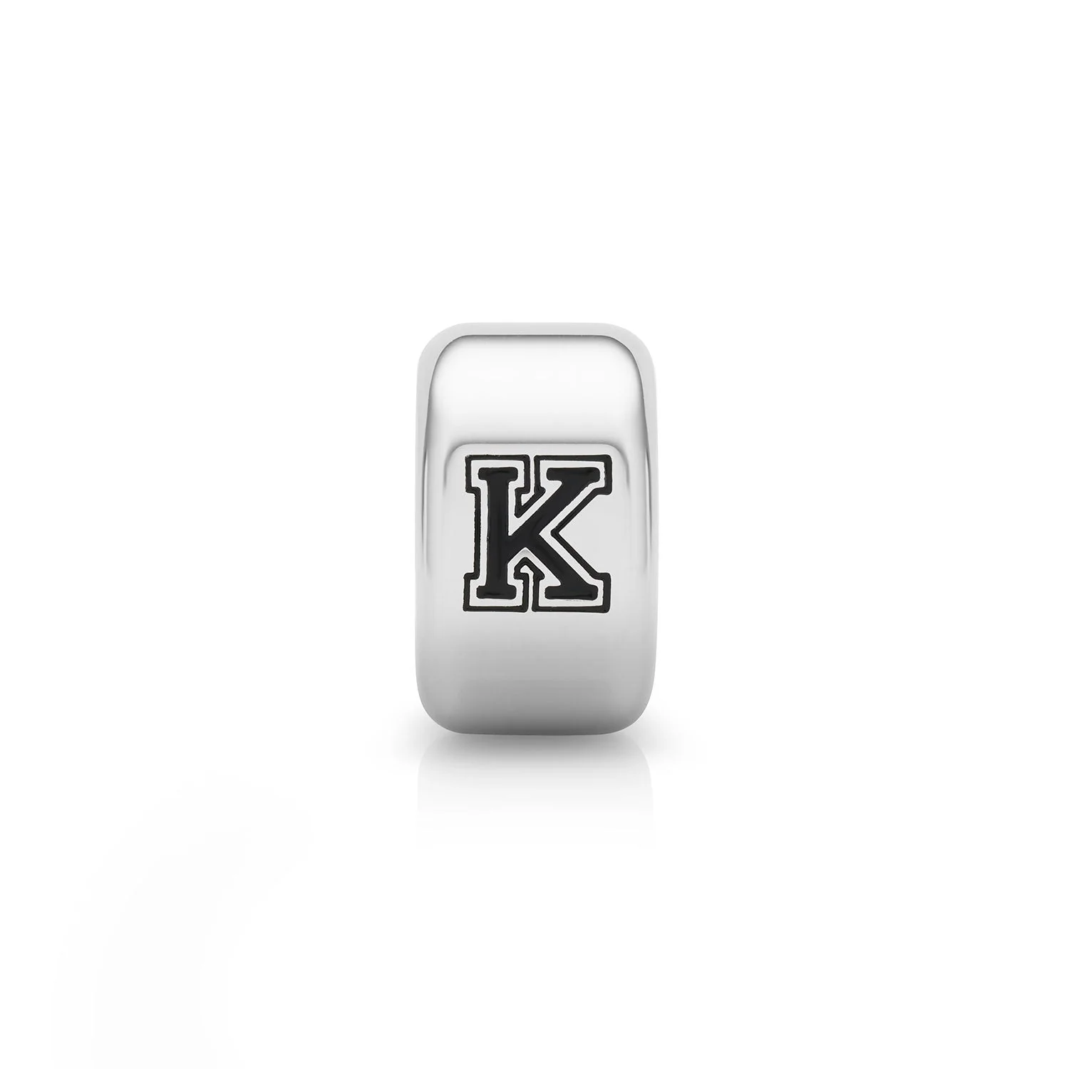 Varsity Font Initial Bead (Silver)