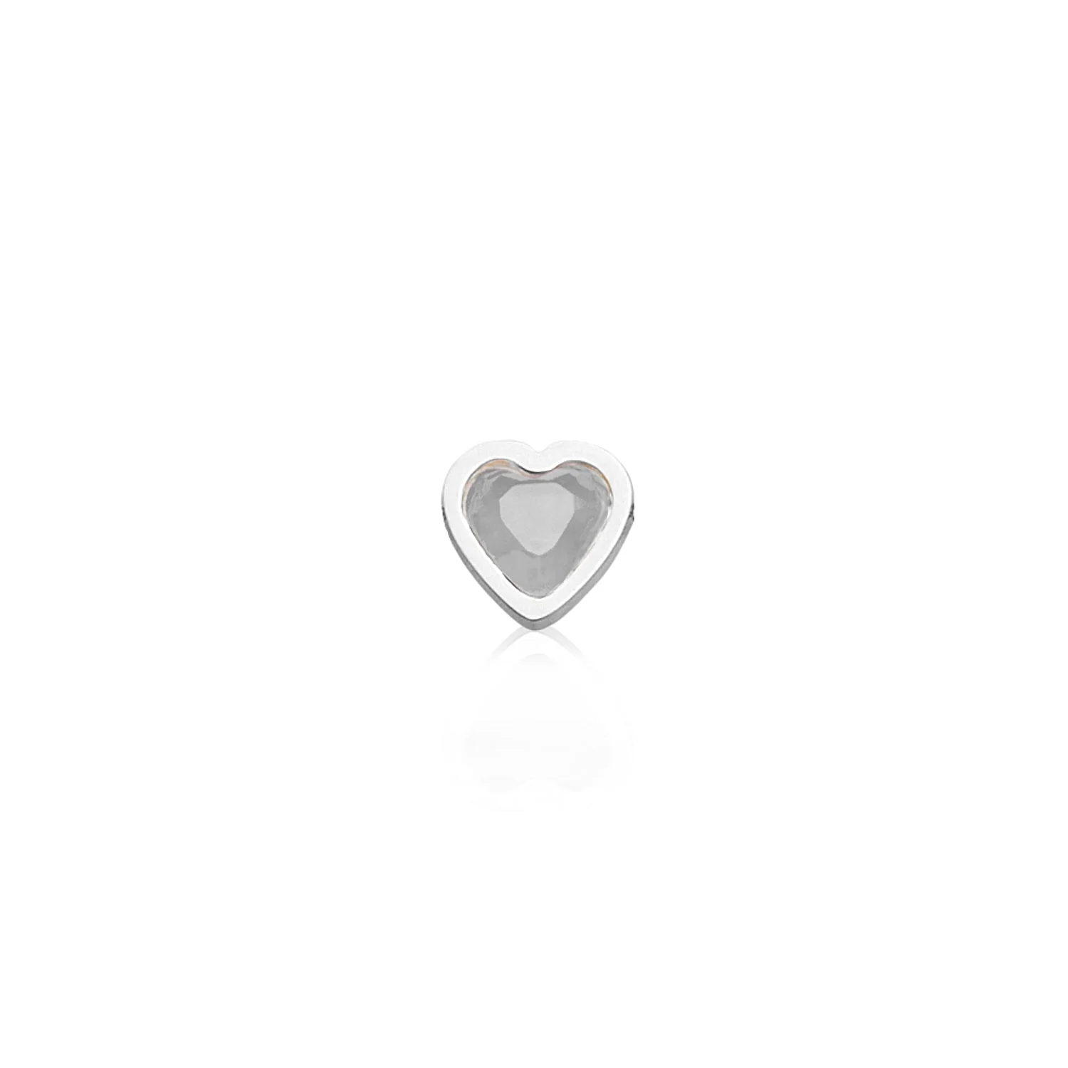 Made Mine Charms - Heart Birthstone Charms (Silver)
