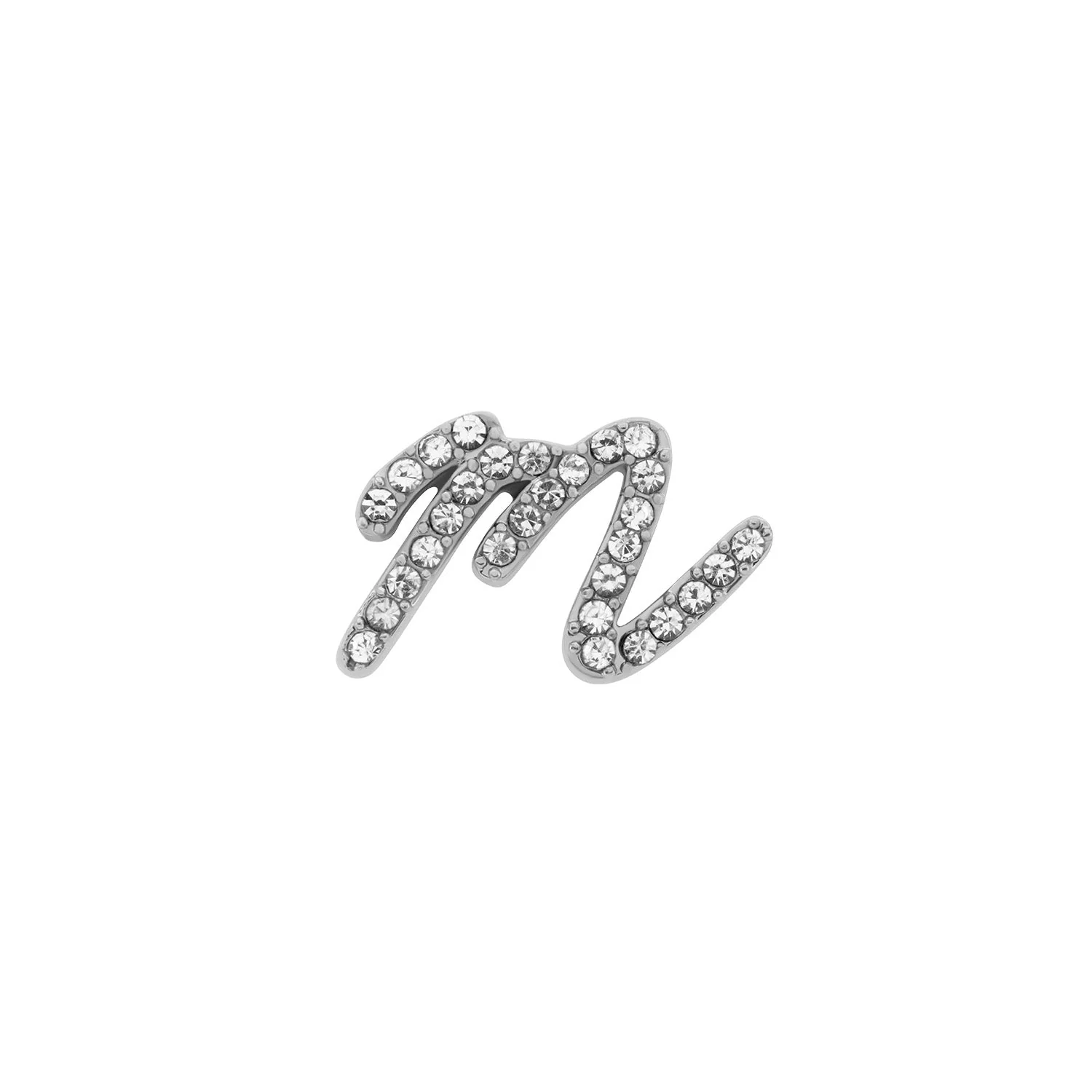 Made Mine Charms - Pave Initial Charms (Silver)