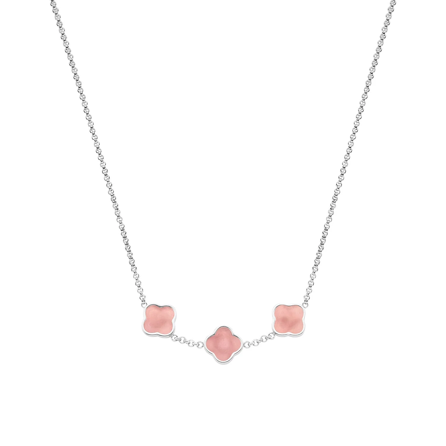 Clover Custom Name Necklace (Silver)